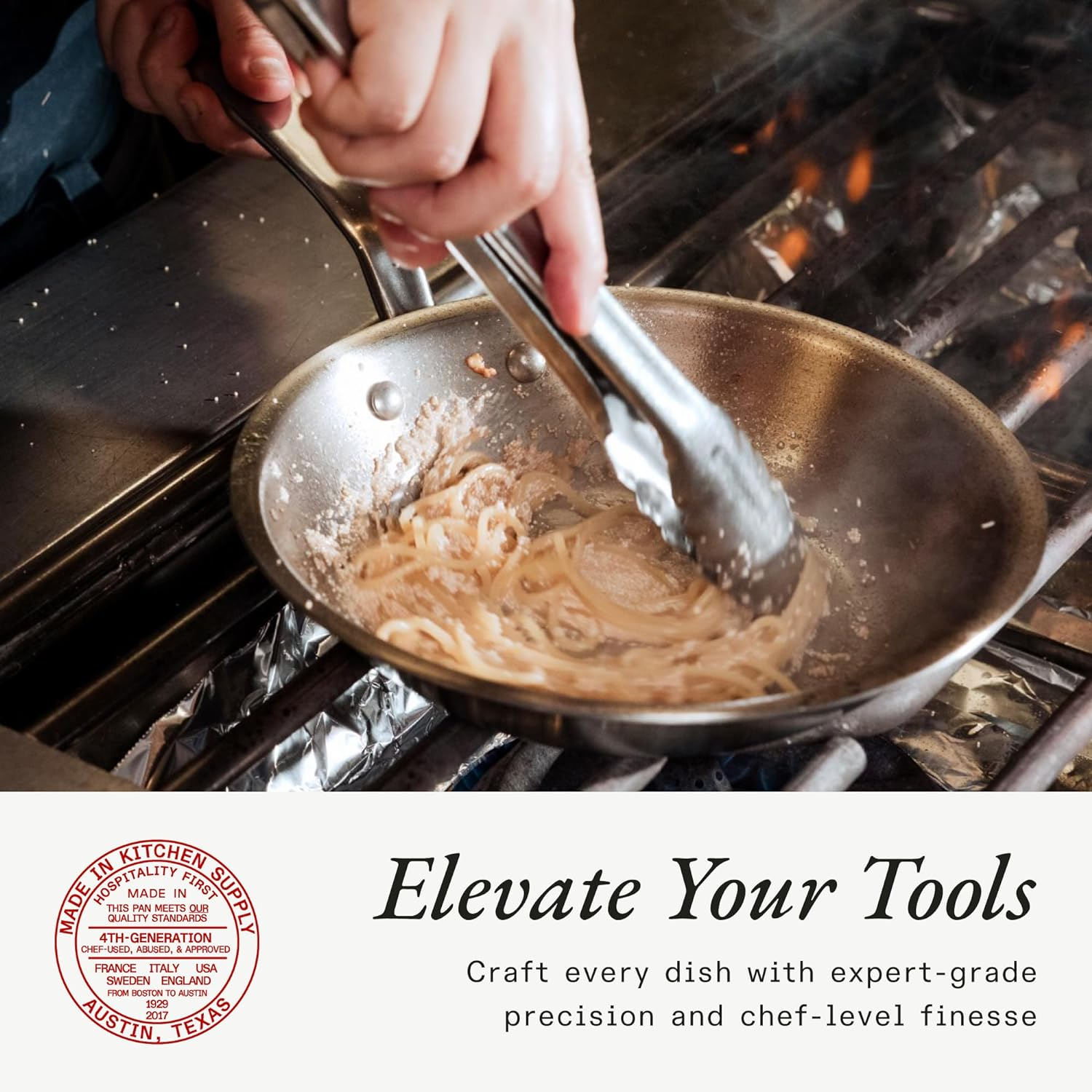 Made in Cookware - 10-Inch Stainless Steel Frying Pan - 5 Ply Stainless Clad ... - Picture 5 of 11