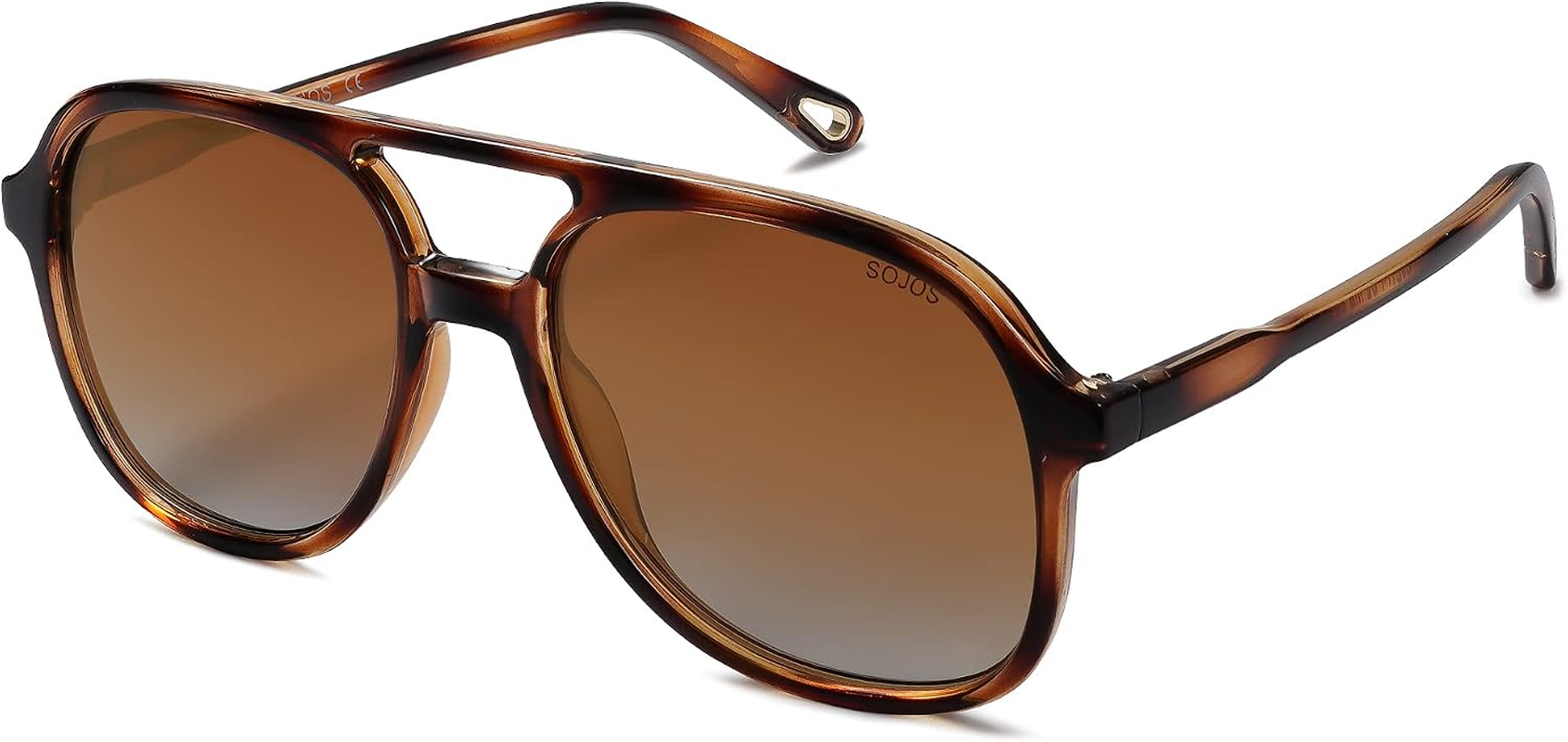 Retro Polarized Aviator Sunglasses for Women Men Classic 70S  display picture 1