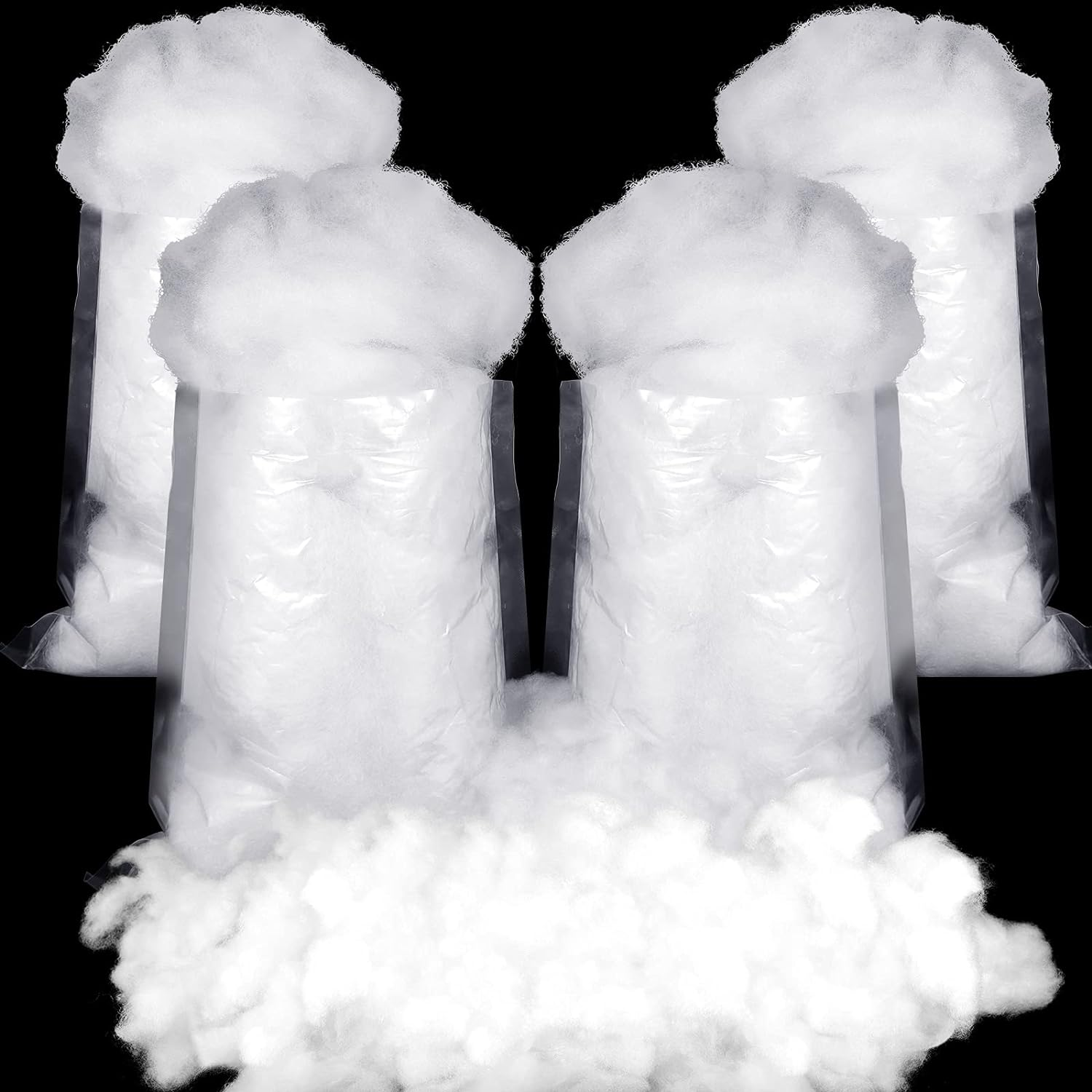 Riakrum Christmas Fake Snow Decor Artificial Snow Fluffy Fiber Stuffing Snow ... - Picture 9 of 18