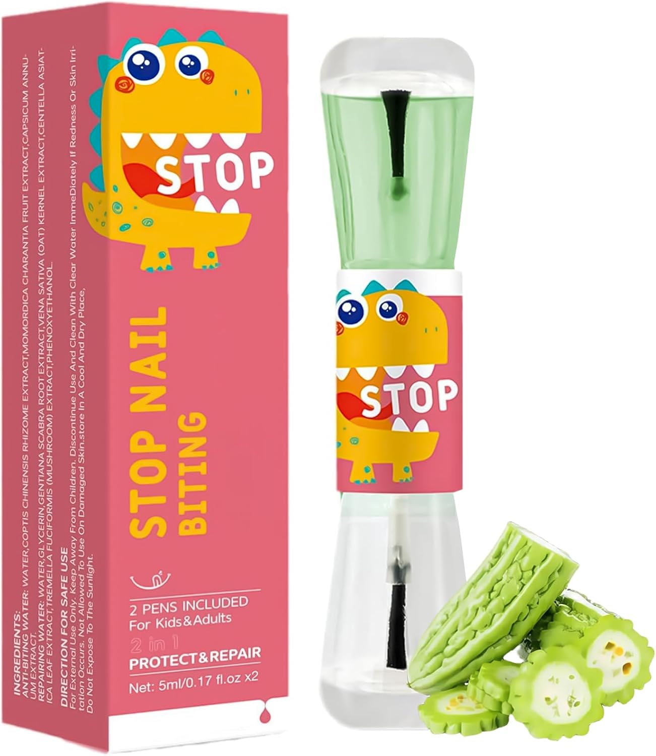 Stop Nail Biting Solution - anti Nail Biting Polish for Children & Adults - Clear Varnish to Discourage Thumb Sucking - Easy Way to Avoid Nail Biting