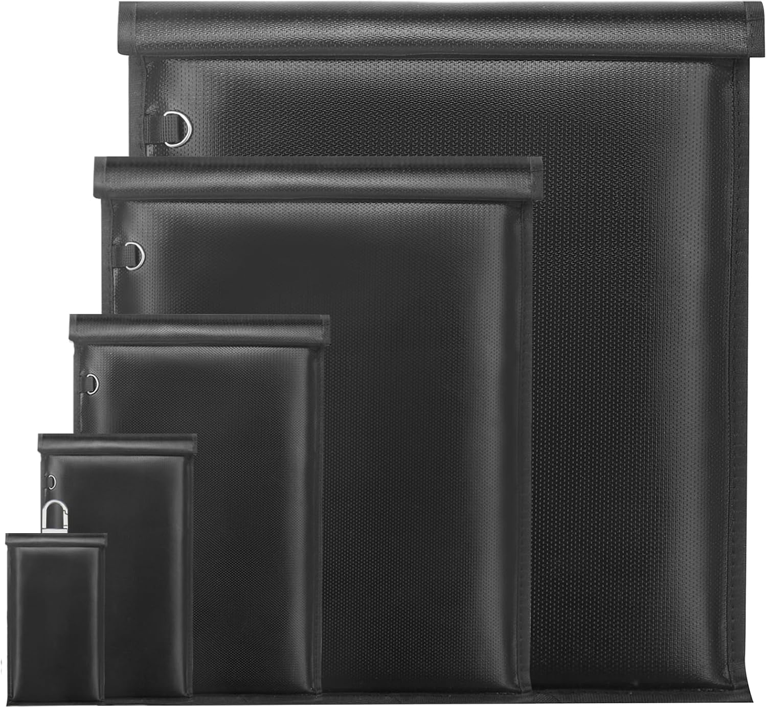 5-Piece Faraday Signal Blocking Bags for Laptop Phone Tablet Key Fob