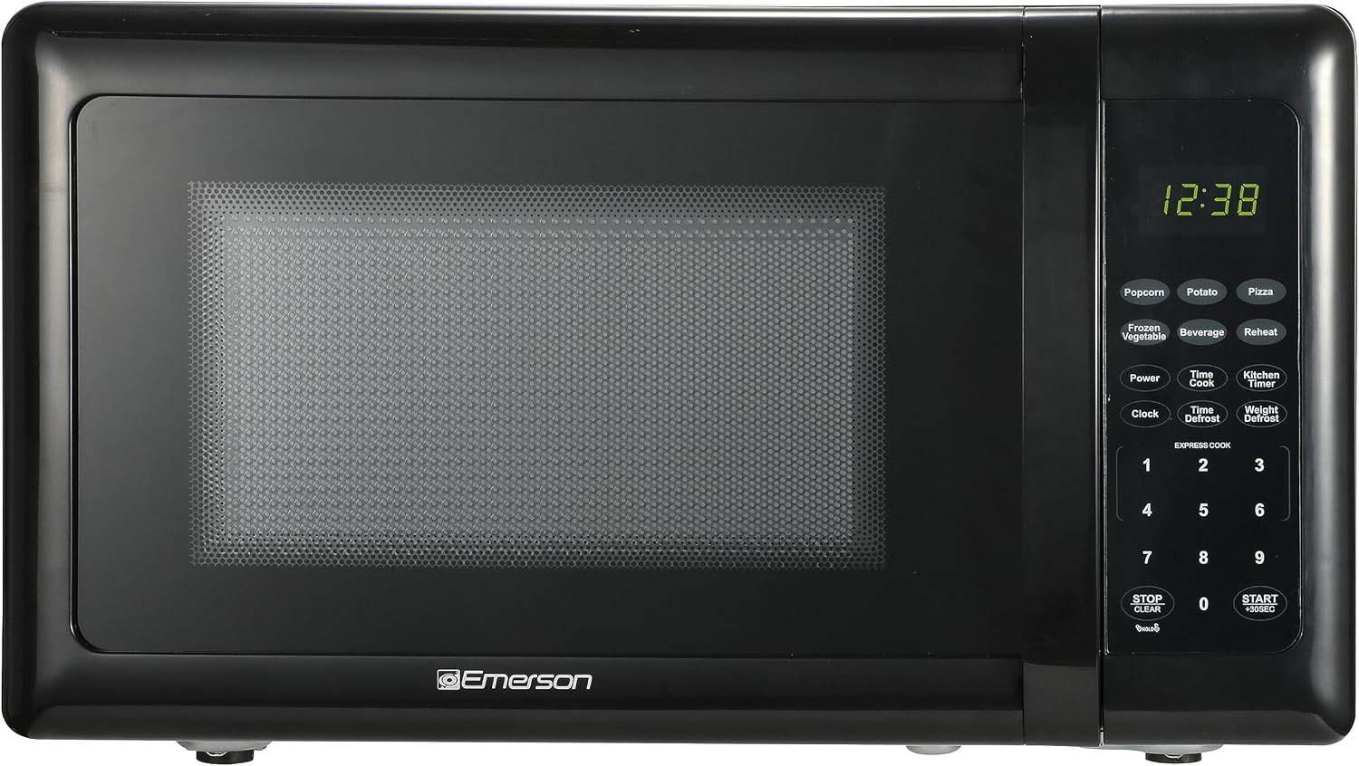MW7302B Compact Countertop Microwave Oven with Touch Control, LED Display, 700W, 10 Power Levels, 6 Auto Menus, Glass Turntable and Child Safe Lock, 0.7 Cu., Ft. Black