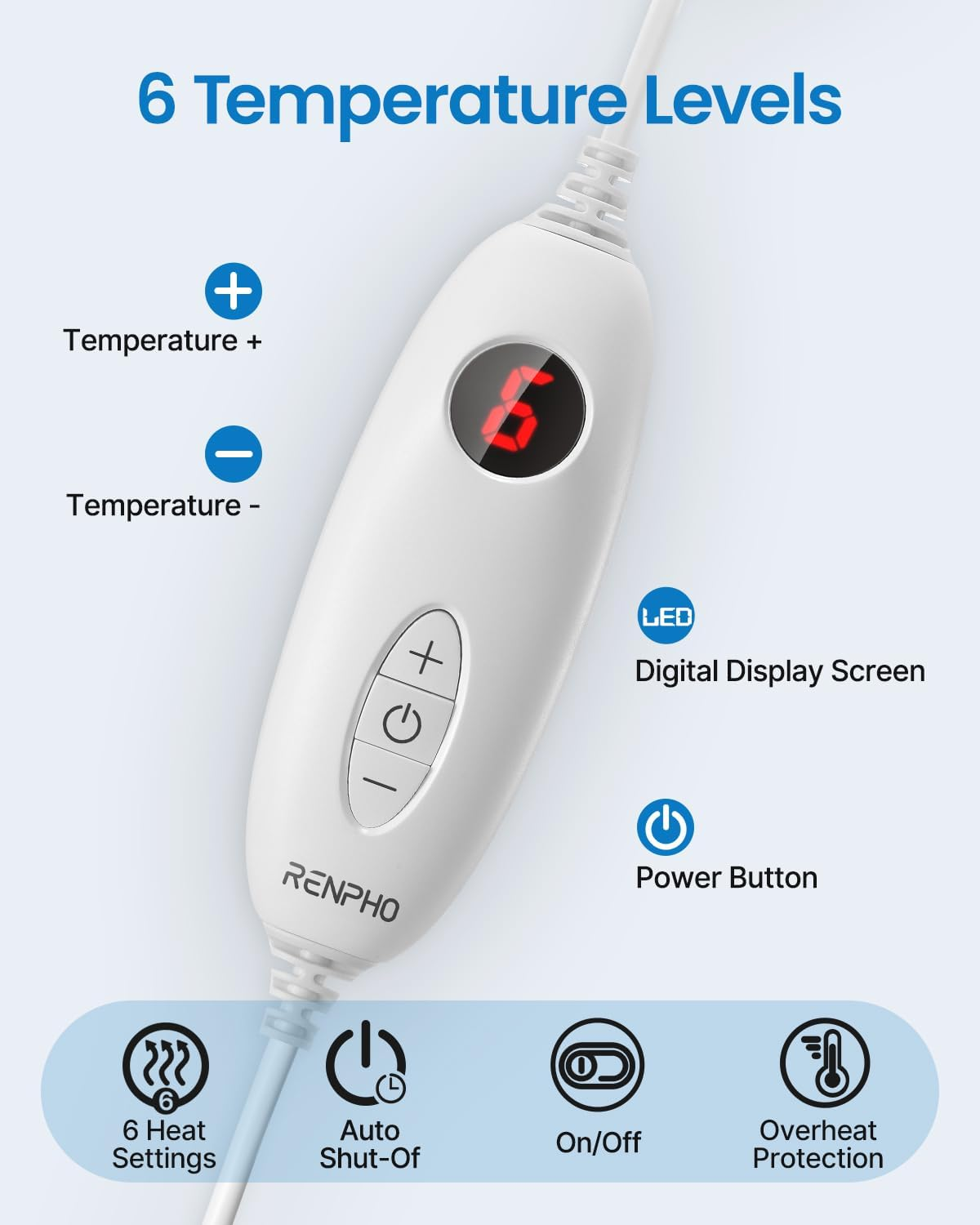 RENPHO Heat Pack, Electric Heating Pad for Back Pain Relief, Birthday Gifts f... - Picture 5 of 15