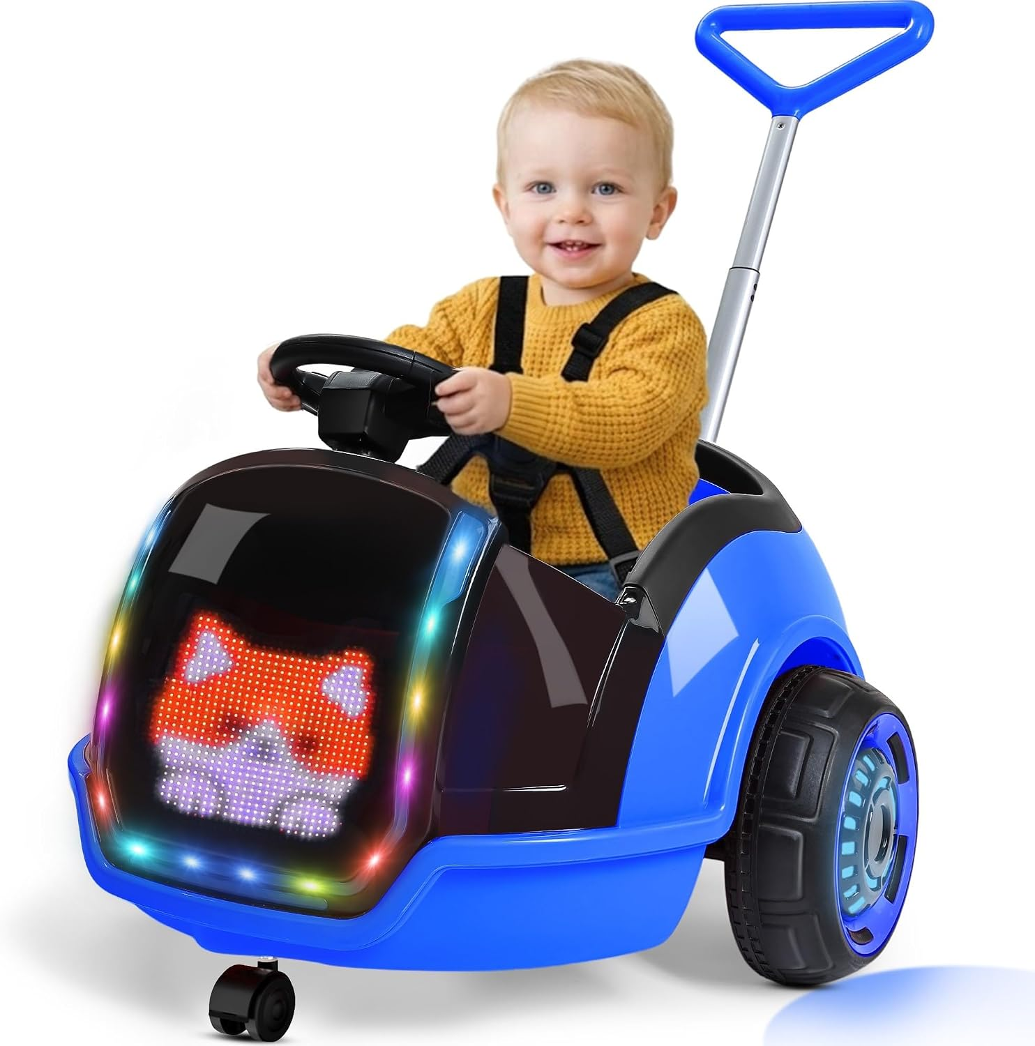 3-In-1 Electric Push Car for Kids 1.5-3