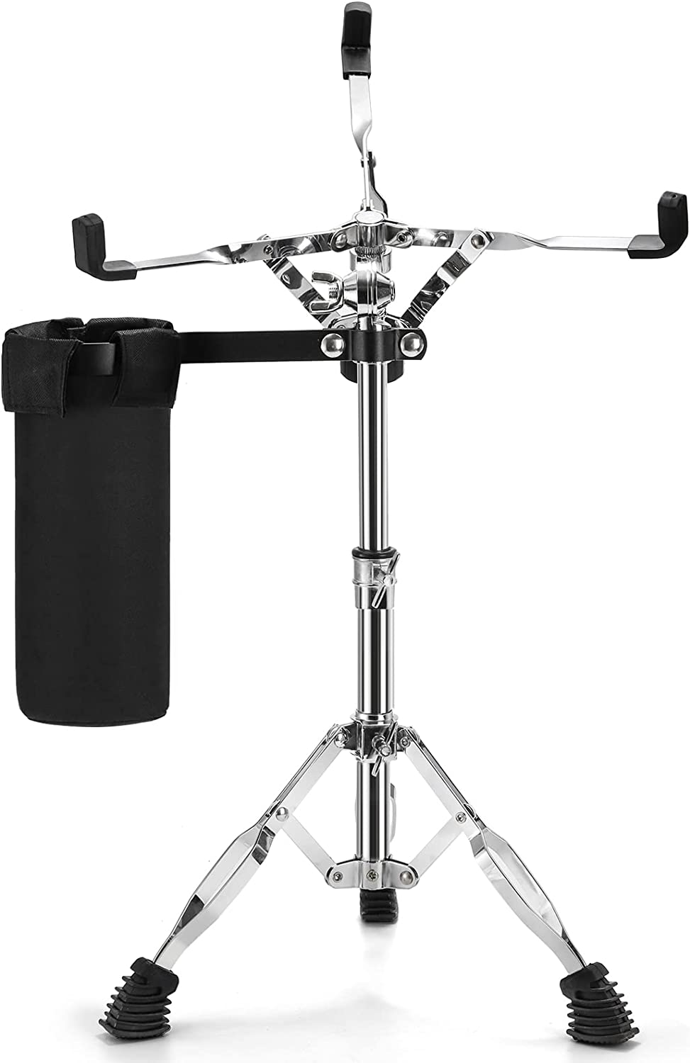 Snare Drum Stand with Drum Sticks Holder, Double Braced Tripod Snare Stand Fit for 10 to 14 Inch Snare Drum, Drum Pad, Adjustable Height 14.5 to 23 Inches for Drum Beginners, Lightweight