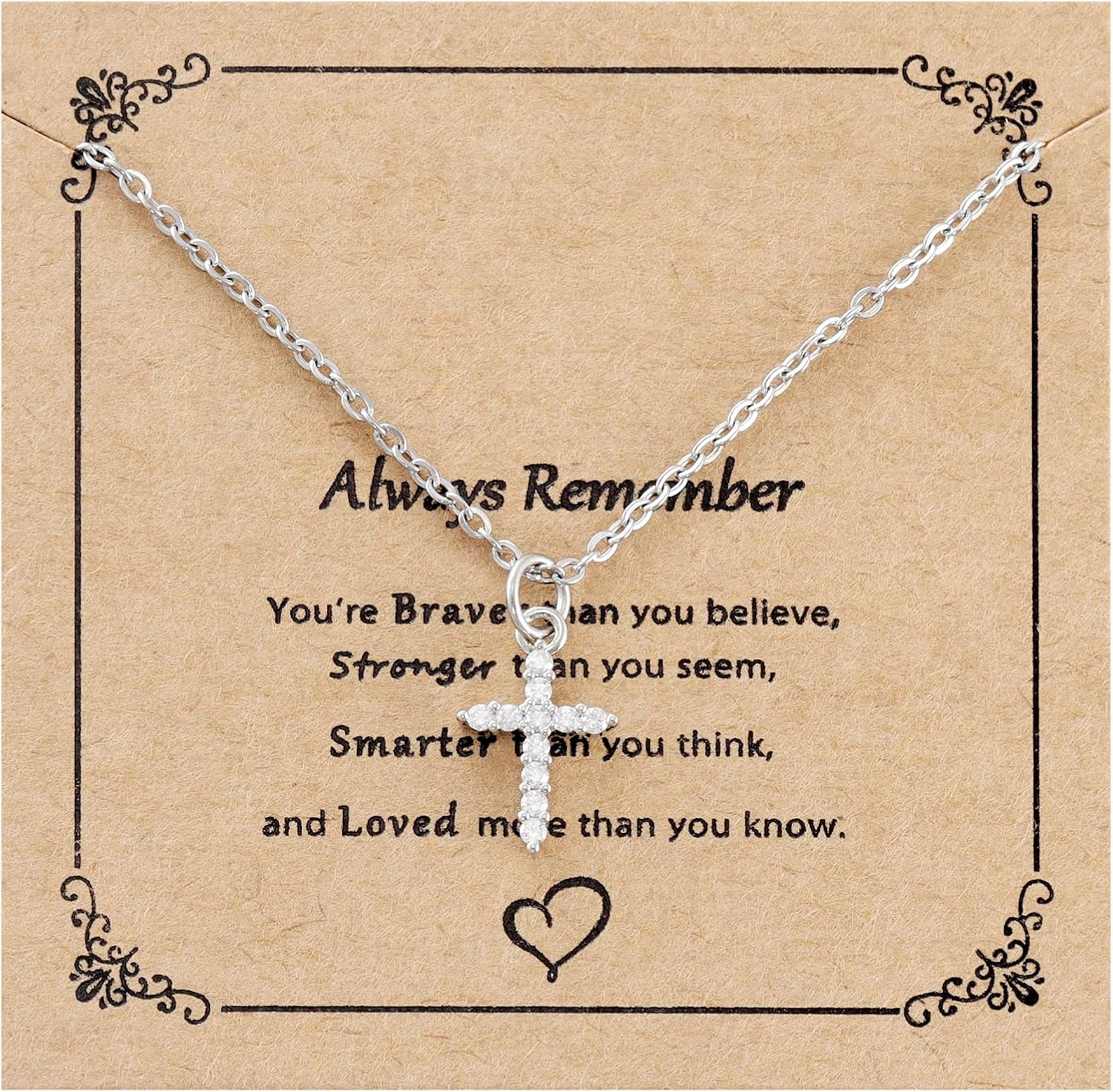 Cross Necklaces for Women Adults Ladies Best Friends Wife Catholic Gift Christening Necklace