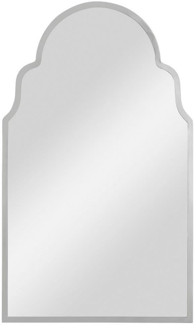Brayden Polished Nickel Arched Wall Mirror 25.5