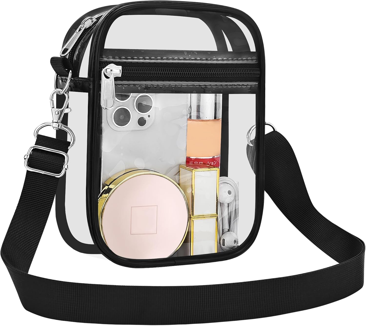 Clear Purse Stadium Transparent Messenger Bag Stadium Approved for Men and Women Clear CrossBody Bag