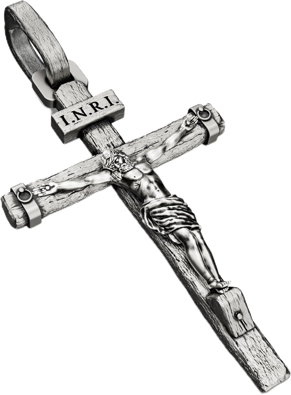 Crucifix Cross Necklace - Exquisite Jesus Pendant, Slatted Cross, Fade-Resistant, Skin-Friendly, Christian Jewelry for Men and Women