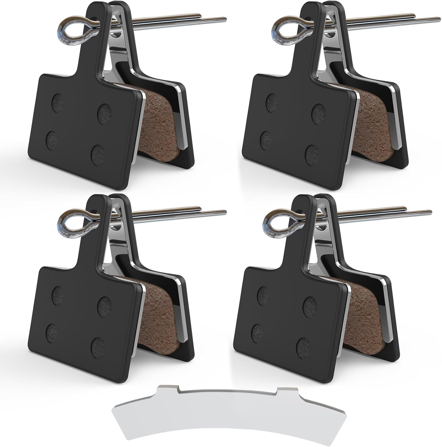 Ceramic Bike Brake Pads Set Compatible for Tektro Shimano TRP Deore Br-M575 B01S Mt200 M525 M515 T615 T675 M505 M495 M486 M485, Mountain MTB Ebike Brake Pads[4 Pieces Brakes+1 Adjusting Tool]