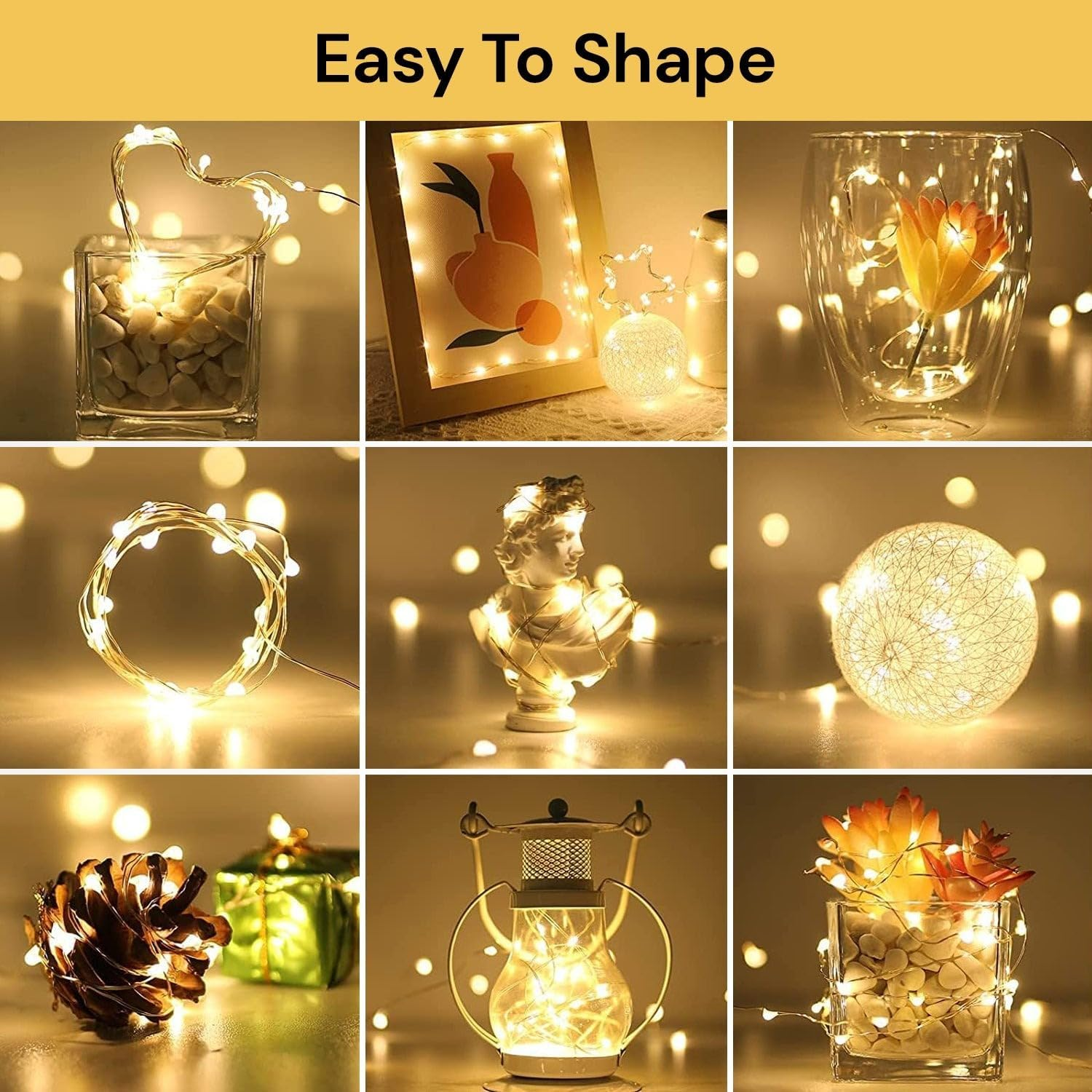EZONEDEAL 2Pack Fairy Christmas Lights Battery Operated,Warm White Led String... - Picture 9 of 14