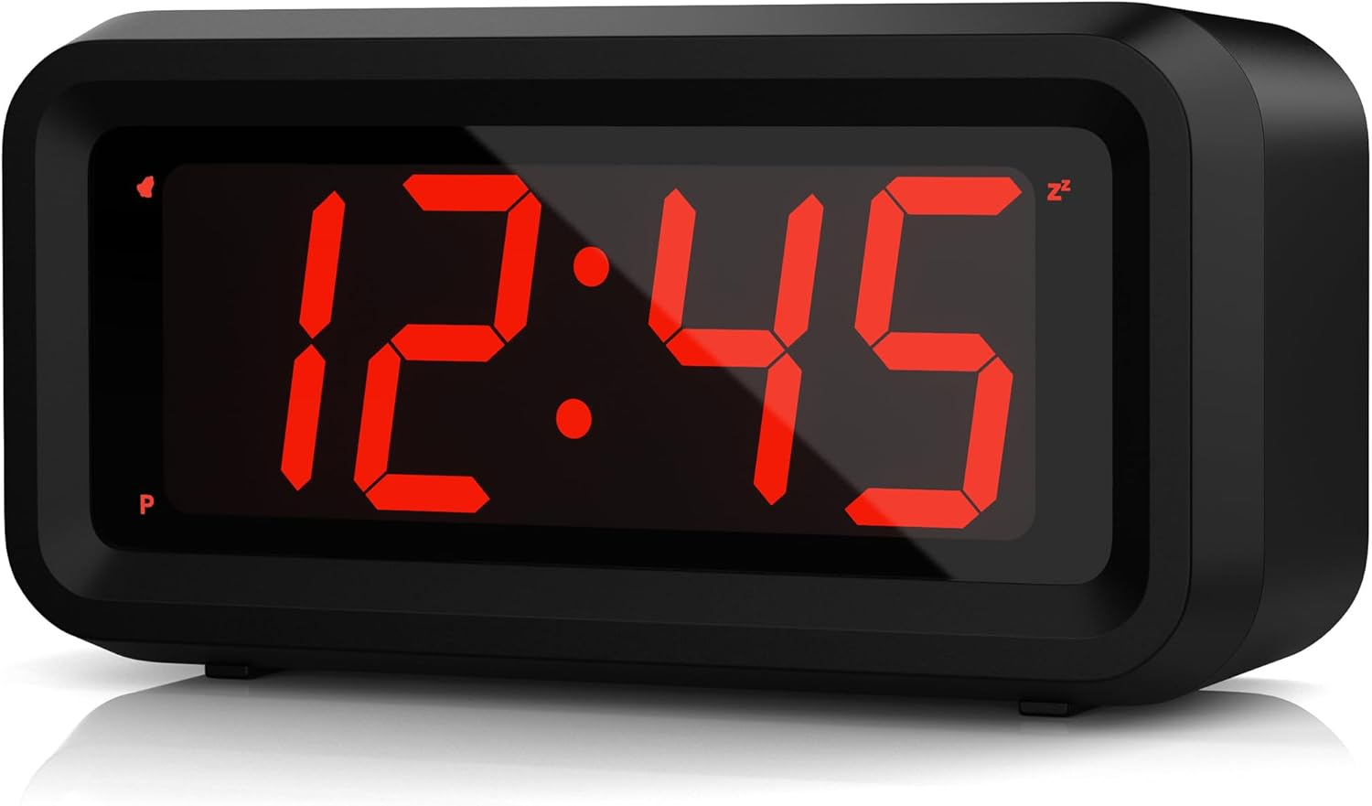 Alarm Clock, LED Digital Clock, Small Wall Clock, Battery Operated, Adjustable 3-Level Led Brightness, Dim Night Mode, 12/24Hr, Cordless, Constantly 1.2'' Digits Display for Bedroom/,Easy to Set