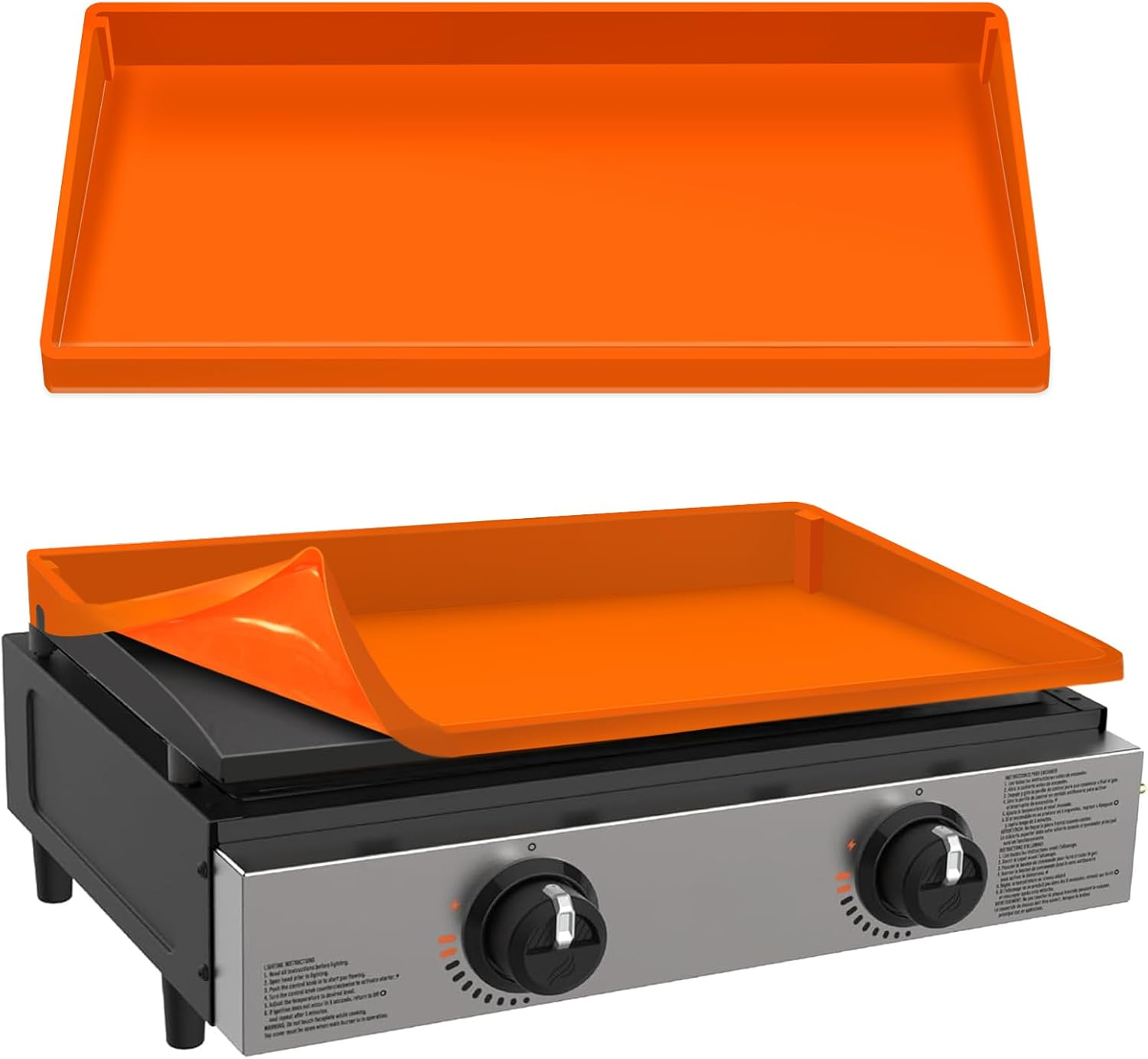 Silicone Griddle Cover Mat for Blackstone: Grill Accessories 22 Inch Full Wrap-Around Griddle Flat Top Cover Food-Grade Protection Grill Buddy Mats