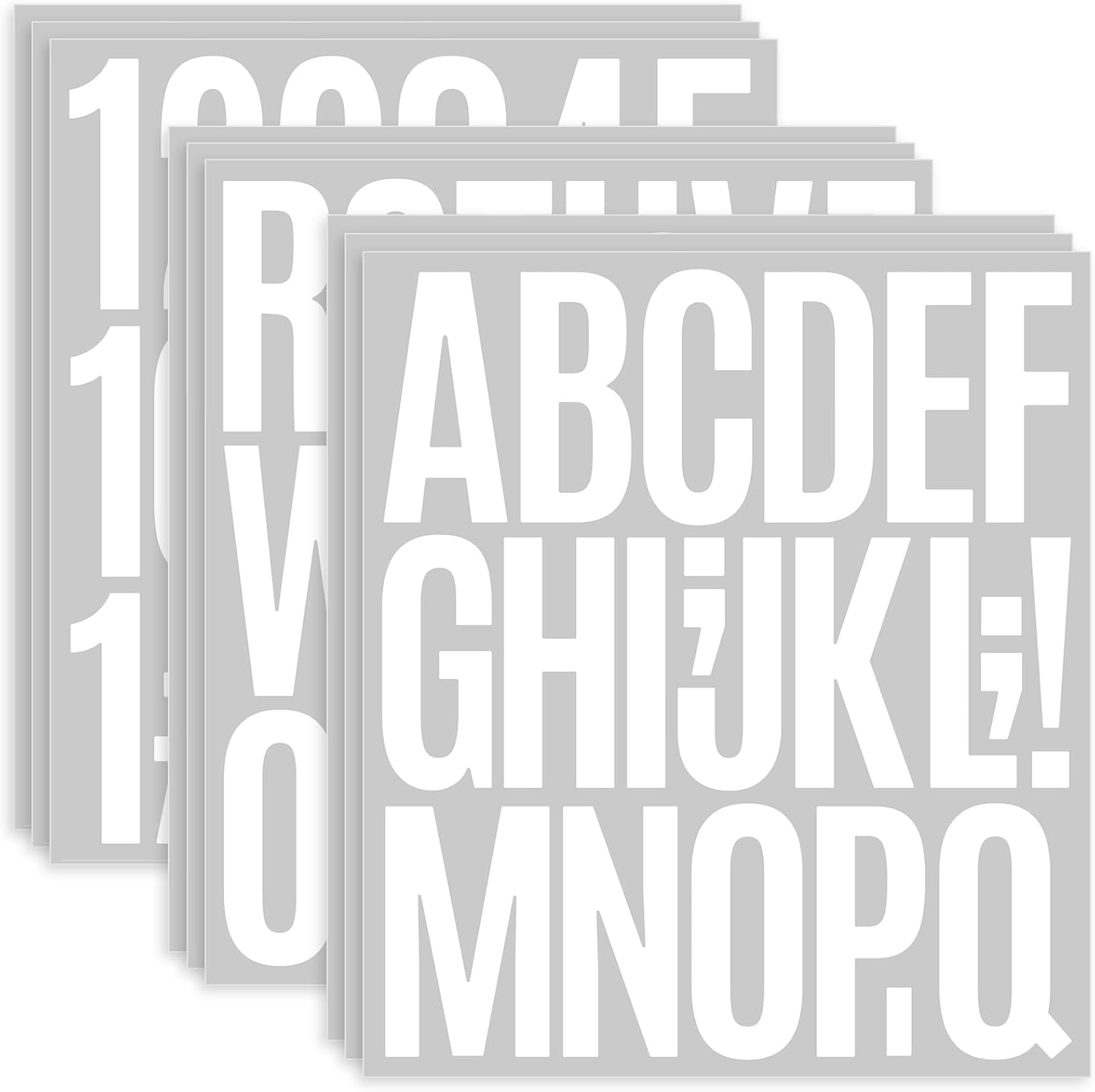 9 Sheets 3 Inch Vinyl Letter Stickers Self Adhesive Alphabet Stick on Letters