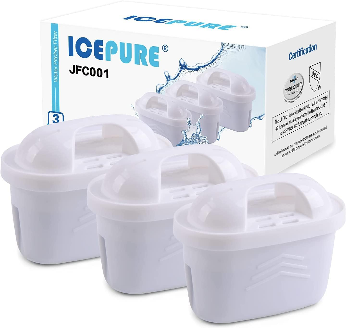 GOLDEN ICEPURE TÜV SÜD Zertifiziert Wasserfilter Ersatz für Brita