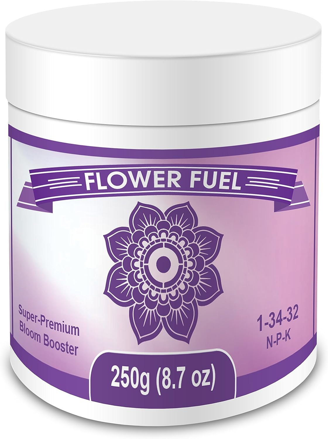 Bloom Booster and Yield Enhancer for Plants - Big, Heavy, Healthy Harvests, for Use in Soil and Hydroponics - Concentrated Phosphorus and Potassium - Flower Fuel 1-34-32, 250G