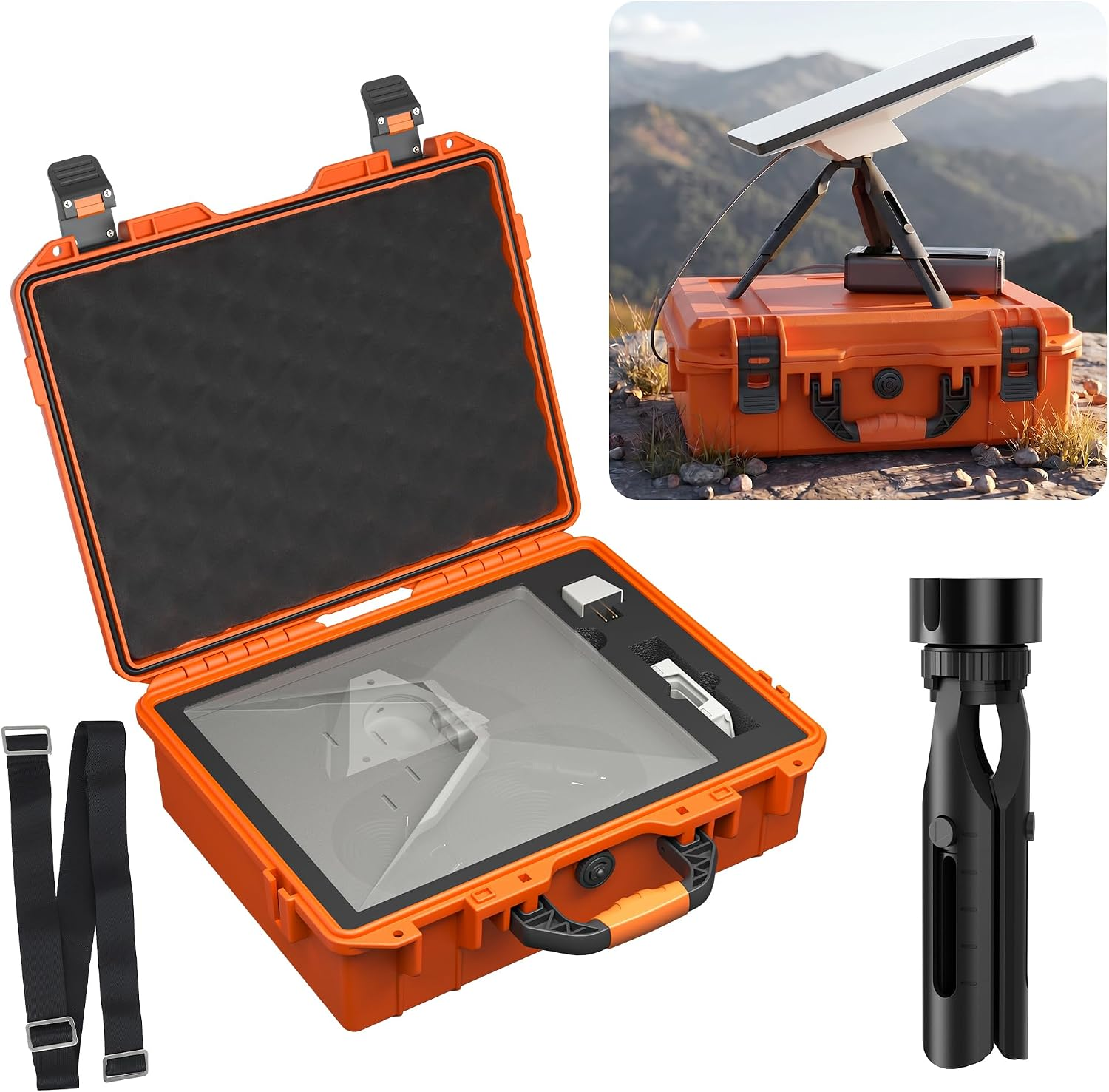 Starlink Mini Case Travel with Tripod, Orange