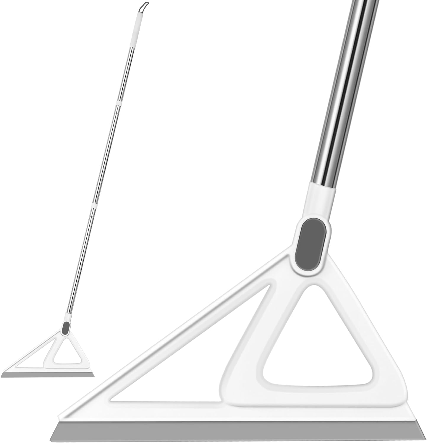 Multifunction Magic Broom, Squeegee Broom for Floor, Rubber Broom, Silicone Broom for Floor Cleaning, Magic Broom Sweeper for Living Room, Kitchen, Bathroom-Easy Dry the Glass (Grey, 54 INCH)