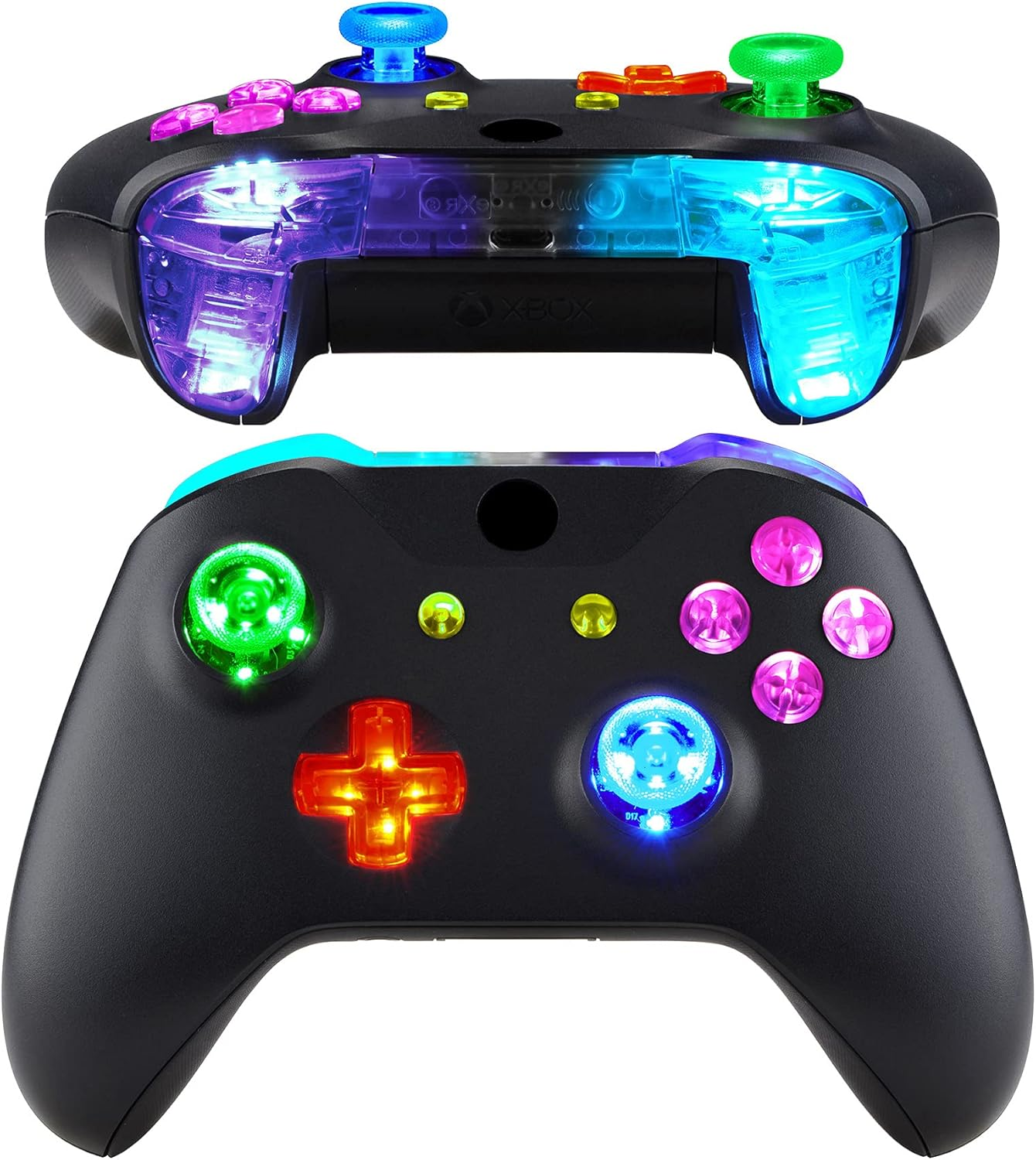 eXtremeRate Multi-Colors Luminated Bumpers Triggers Dpad Thumbsticks Start Ba... - Picture 10 of 14