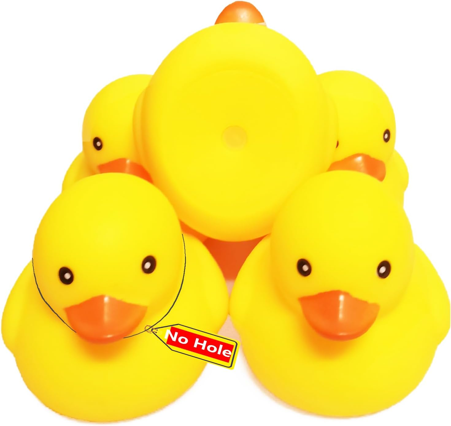 2 pcs Waterproof No Squeak Noise 3 inch Rubber Funny Yellow Duck/Duckies Bath... - Picture 11 of 19