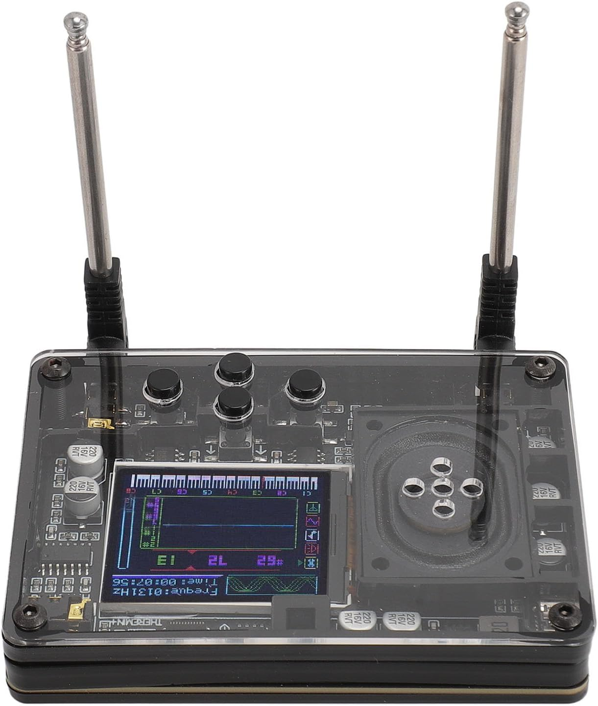 Theremin Kit, Mini Theremin, Type C Audio Theremin Vintage Musical Module, Mini Electronic Instrument, Support 20 Instruments and 70 Tones, Color Screen, with Speakers