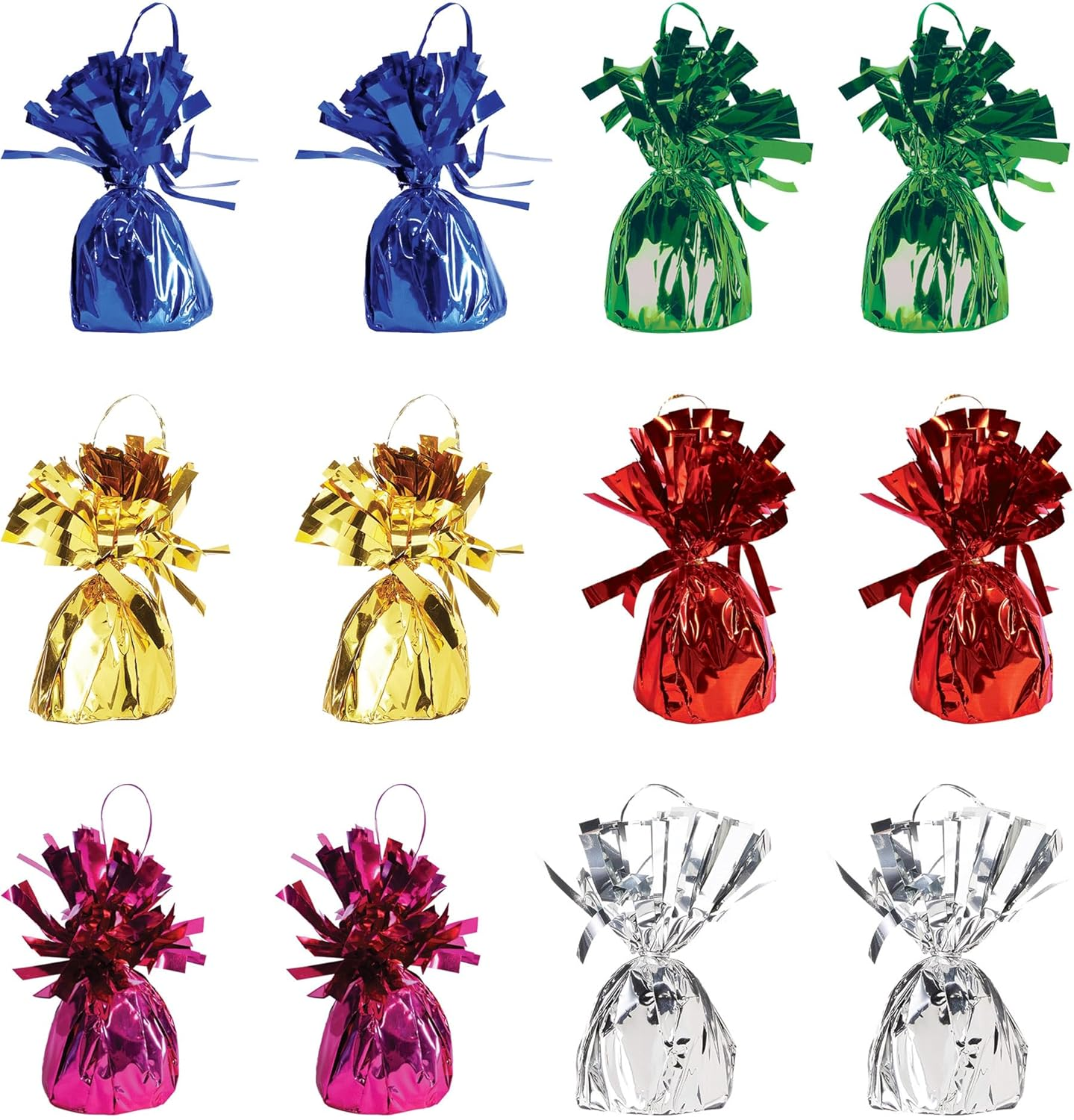 Beistle 50804 12-Piece LB Metallic Wrapped Balloon Weights - Picture 19 of 23