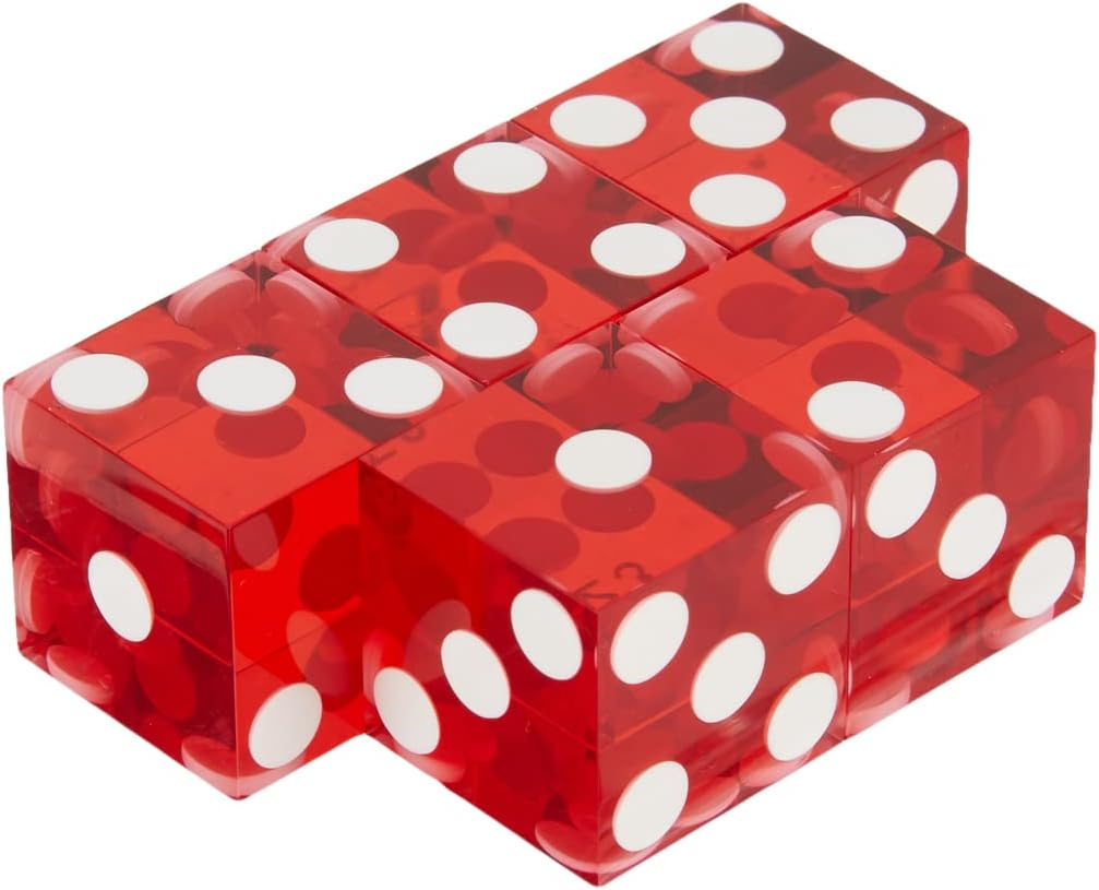 Trademark Poker 19mm A Grade Serialized Set of Casino Dice (Red) - Picture 2 of 13