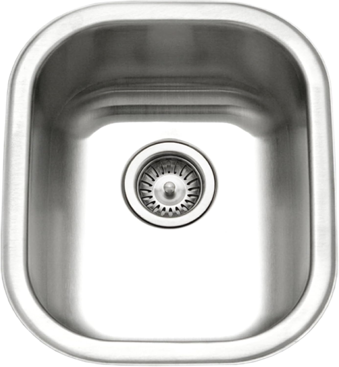 Houzer Club Stainless Steel Kitchen Bar & Prep Sink: 14 Inch Undermount Medium Sink with Strainer, Durable & Versatile, Essential for Home & Apartment: CS-1407-1