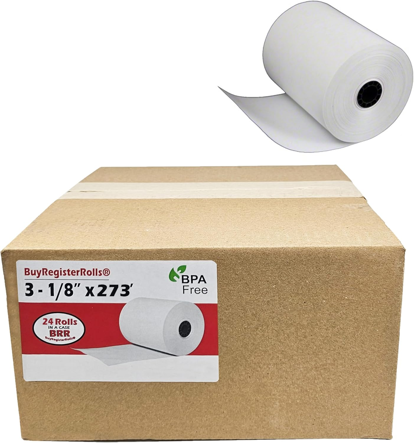 (24 Extra Large Rolls) 3 1/8 X 273 Thermal Paper Receipt Rolls Fits All Clover POS Cash Register Printers Star SCP700 TSP100 TSP300 TSP400 TSP500 TSP600 TSP 700 TSP2000 CT S300 from Buyregisterrolls