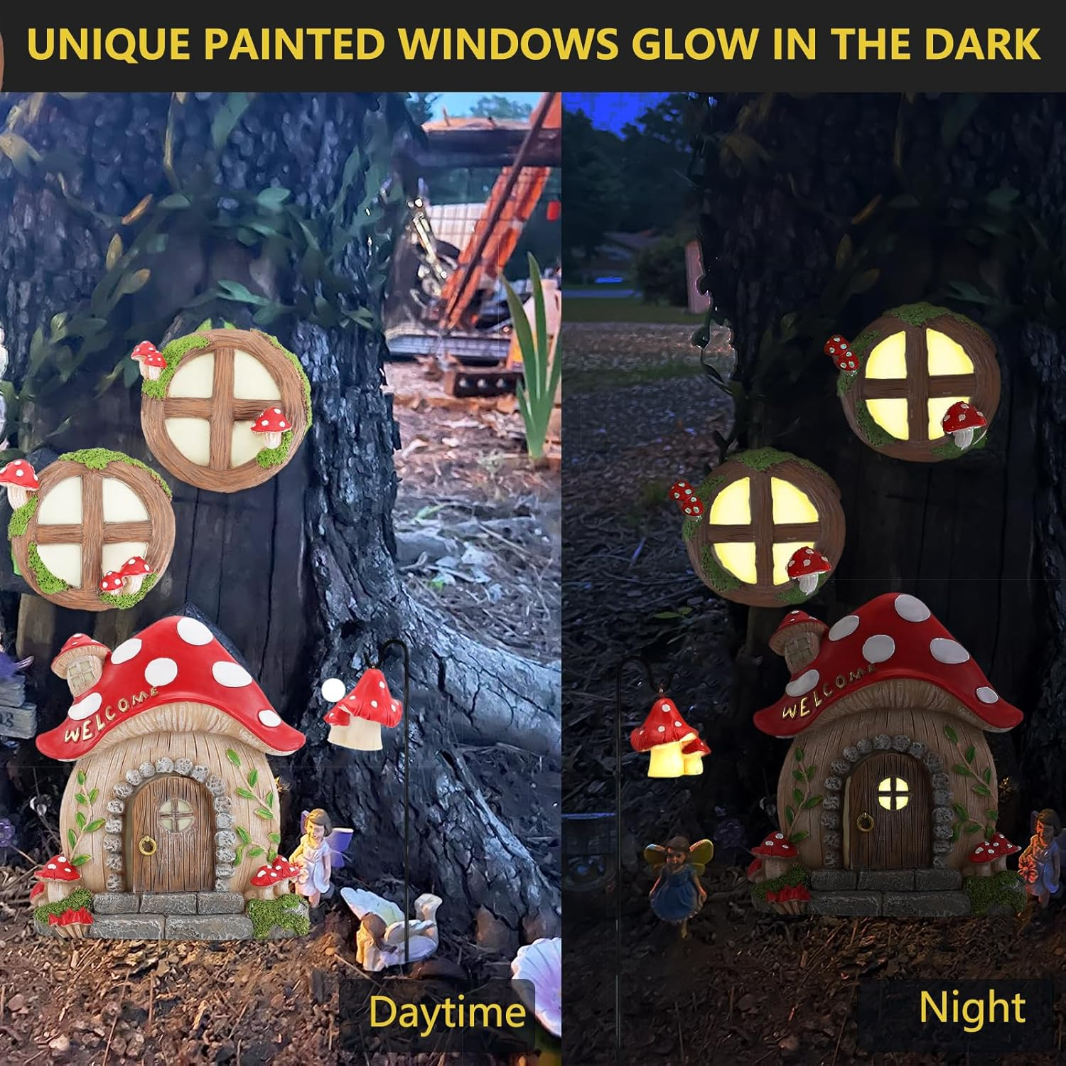 Miniature Fairy Garden Accessories Christmas Decorations Mushroom Fairy Door ... - Picture 6 of 15