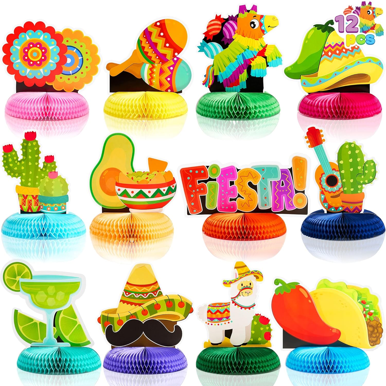 12 Cinco De Mayo Fiesta Honeycomb Table Centerpiece 8.5” for Fun Fiesta Taco 
