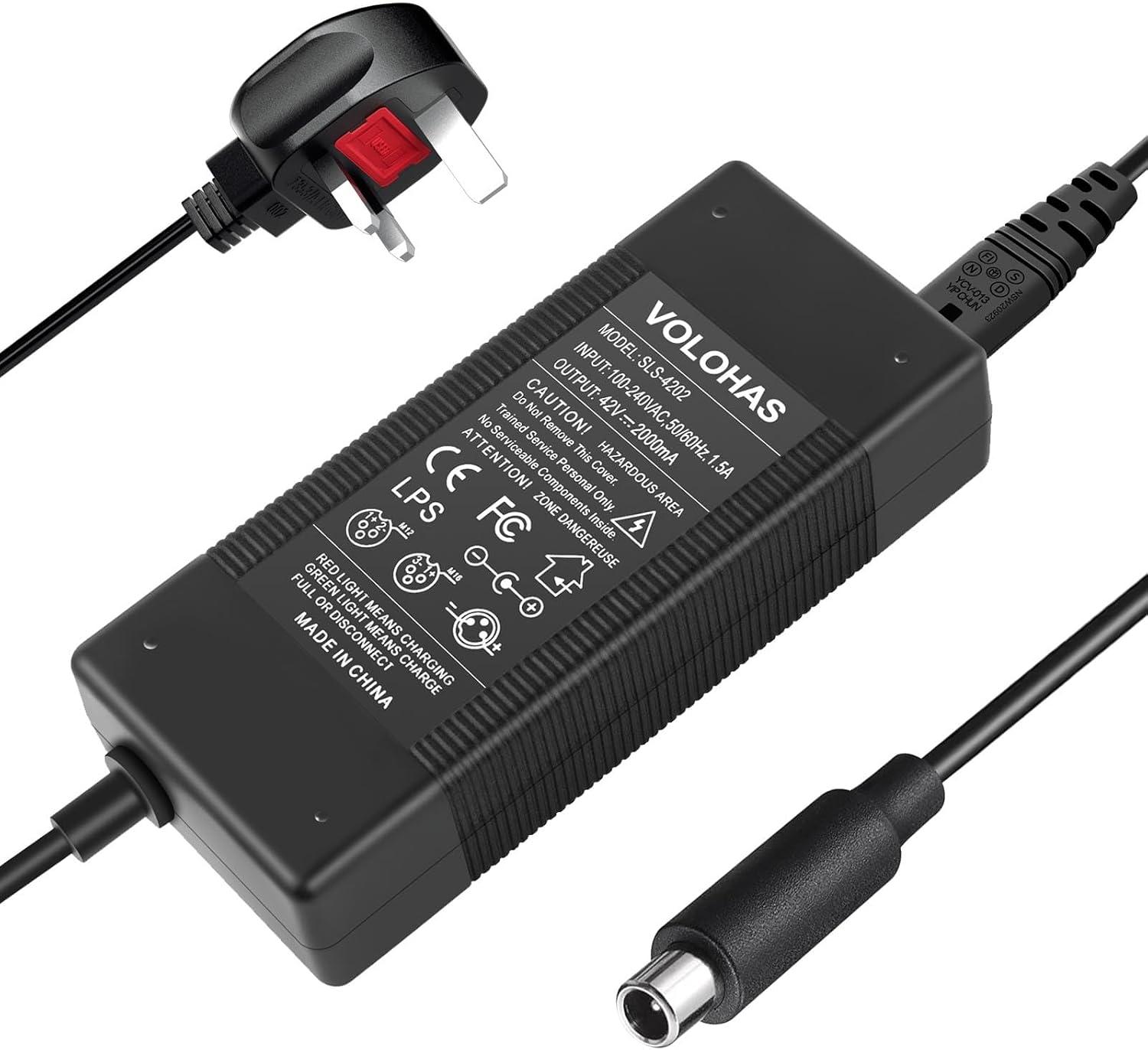 Charger for Pure Air/Xiaomi M365/Ninebot Max G30/G30Lp/G2/G2D/Es1/Es2/E25/F20D/F30D/F40D Electric Scooter Accessories, 42V 2A Charger Adapter Input: 100-240V AC, 50/60Hz, 1.5A Output: 42V