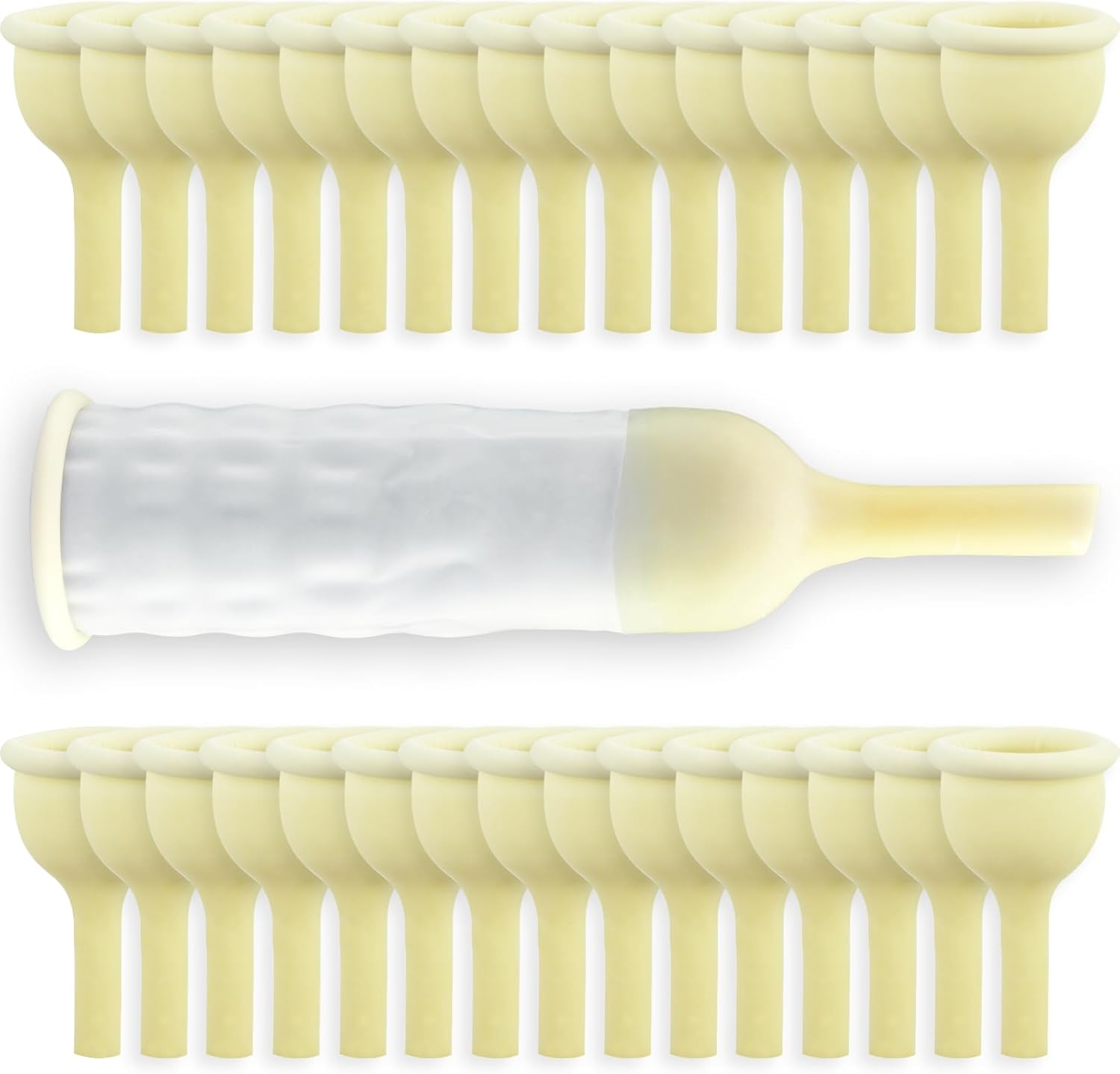 30 PCS Male External Catheters Latex Anti-Leakage 40mm Individually Wrapped