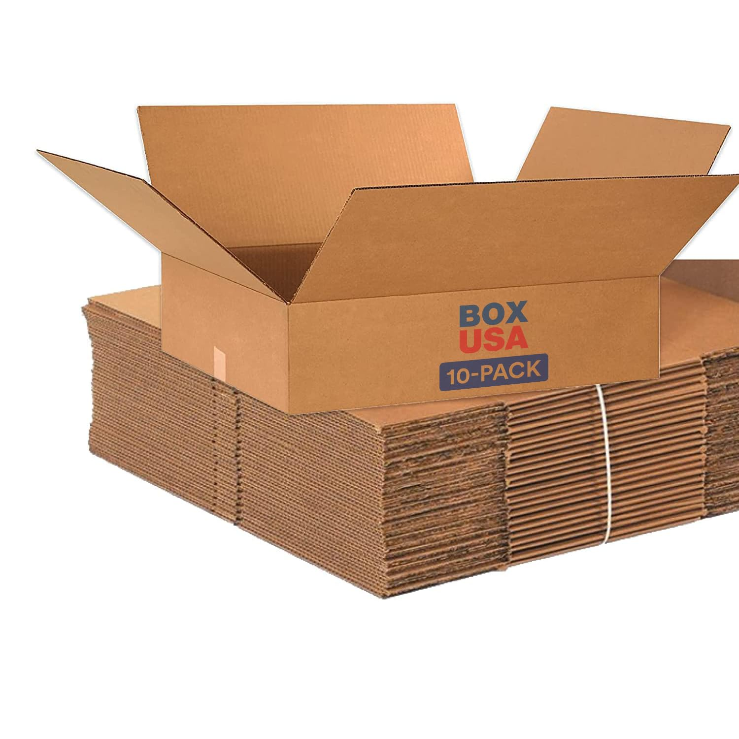24x20x6 Flat Corrugated Shipping Boxes, Set of 10 for Storage