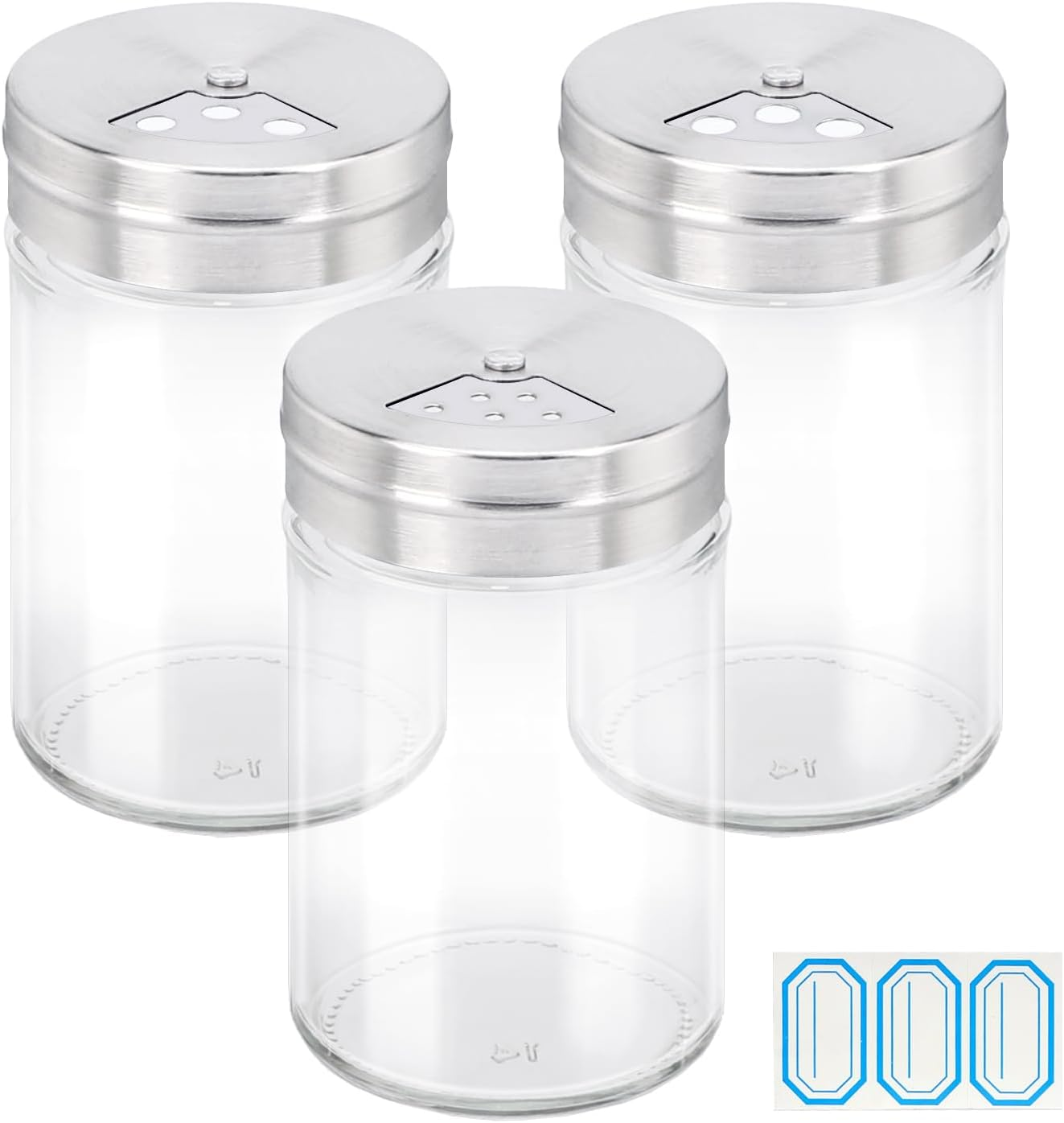 Spice Jars 3 Pack 3 Oz Spice Bottles With Shaker Lids Glass Empty Seasoning Cont