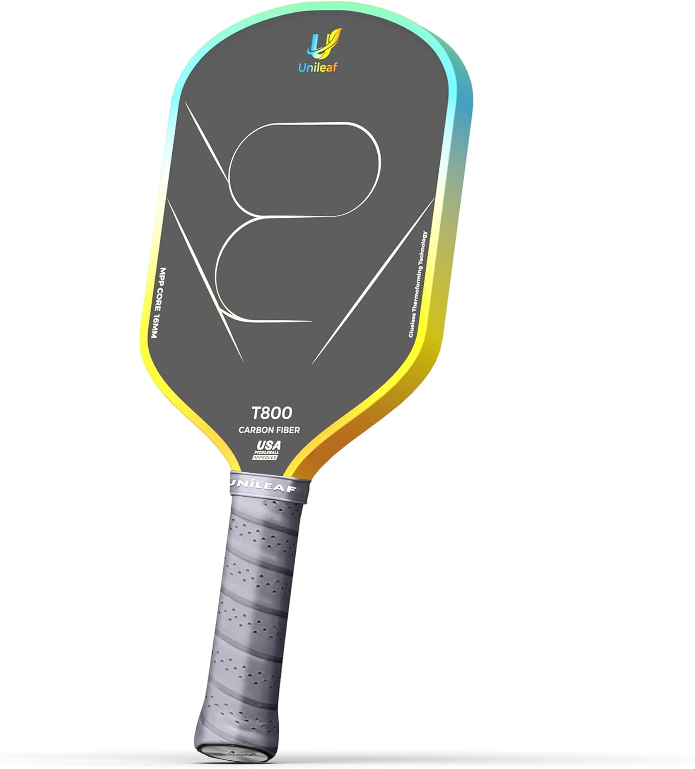 Pickleball Paddle, Power Gen 4 Fullfoam Core Tech, T800 Raw Carbon Fiber, Increases Spin & Dwell, Oversized Sweet Spot, Integrated Thermoforming Technology, Ideal for Advanced Players