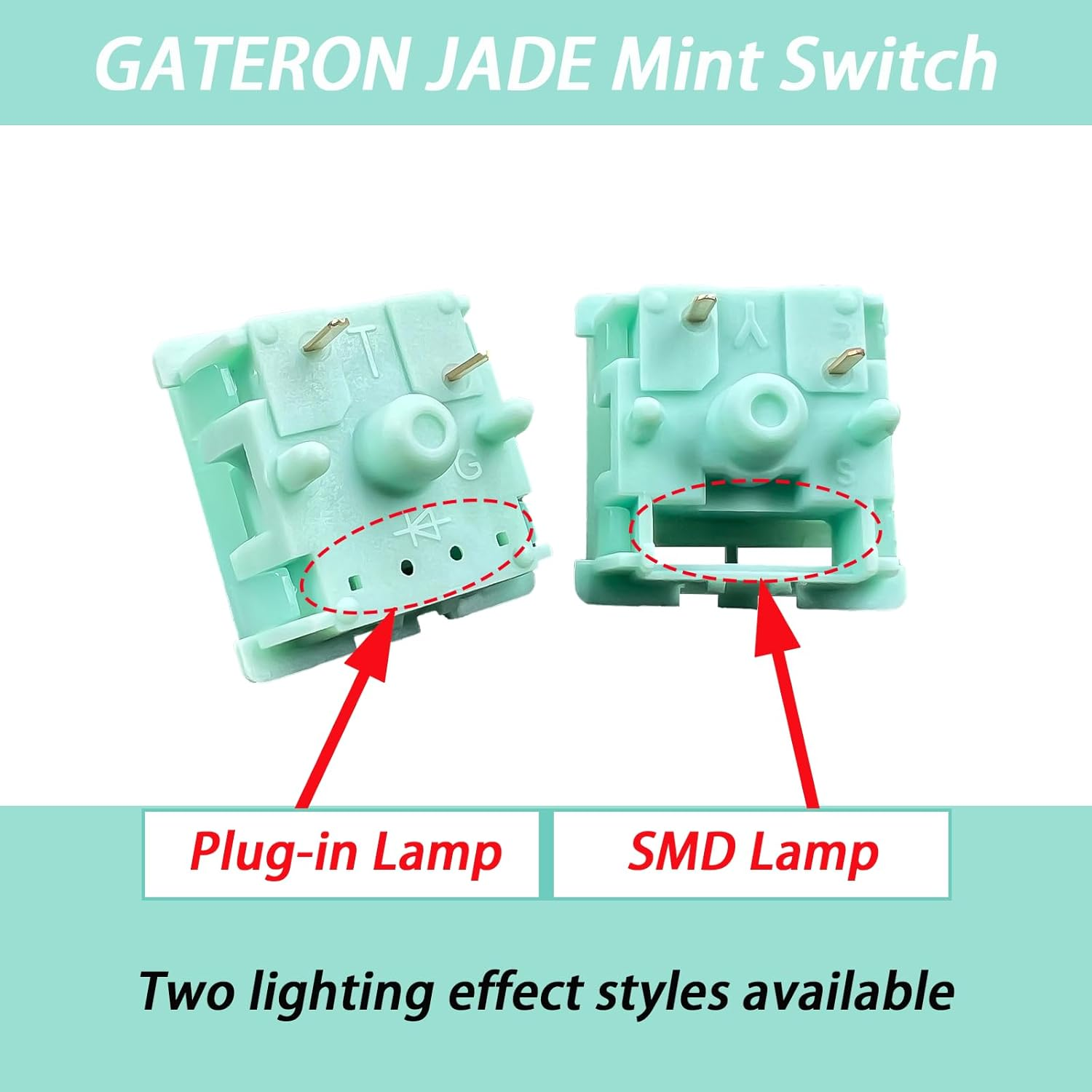 Gateron Jade Series Mint Keyboard Switch for Mechanical Gaming Keyboard,Pre-L... - Picture 8 of 19