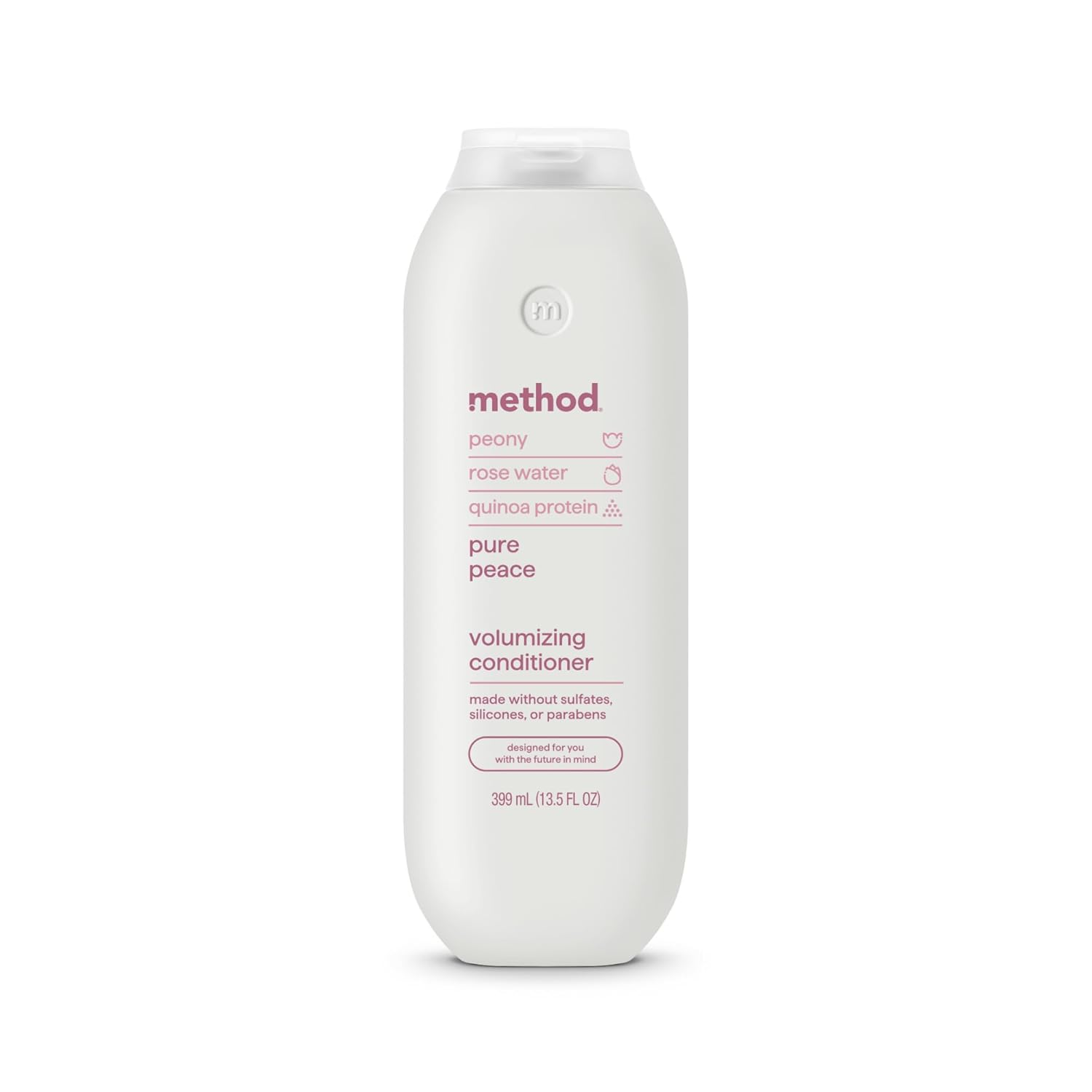 Volumizing Conditioner, Pure Peace with Rose, Peony, and Pink Sea Salt Scent Notes, Paraben and Sulfate Free, 13.5 Oz (Pack of 1)