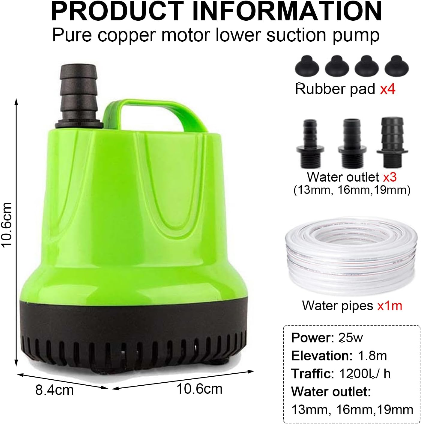 Submersible Pump, 2500L/h 40W Aquarium Submersible Water Pump, Submersible Pu... - Picture 3 of 14