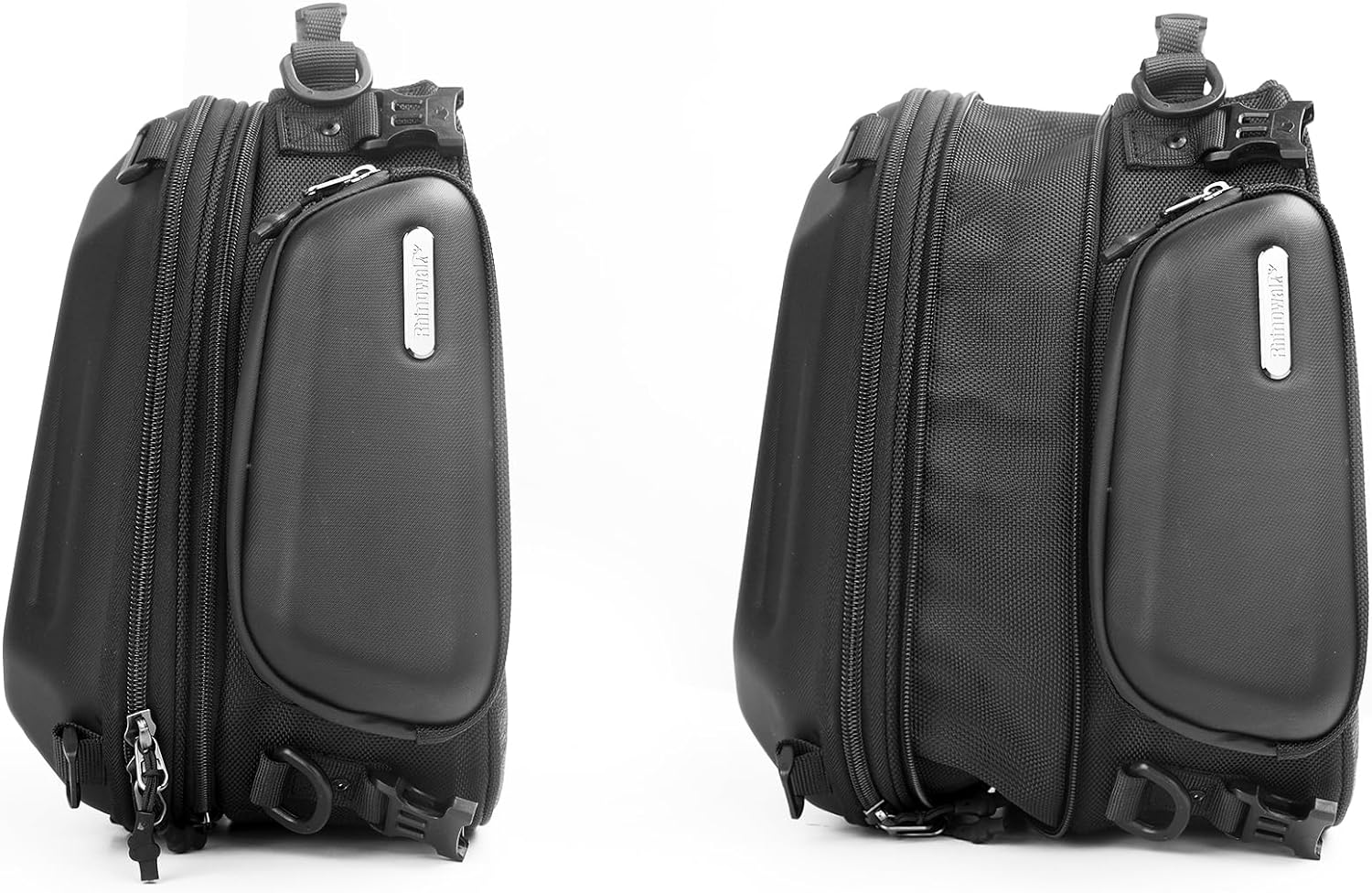 Rhinowalk Motorcycle Tail Bag Rear Seat Bag Hard Shell Waterproof 12-18L Expa... - Picture 4 of 13