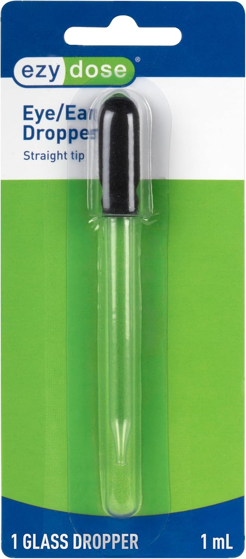 EZY DOSE Ear and Eye Medicine Dropper for Liquid Medicine, 1Ml Capacity Glass, Deliver Correct Dose, Convenient and Easy to Use, BPA Free