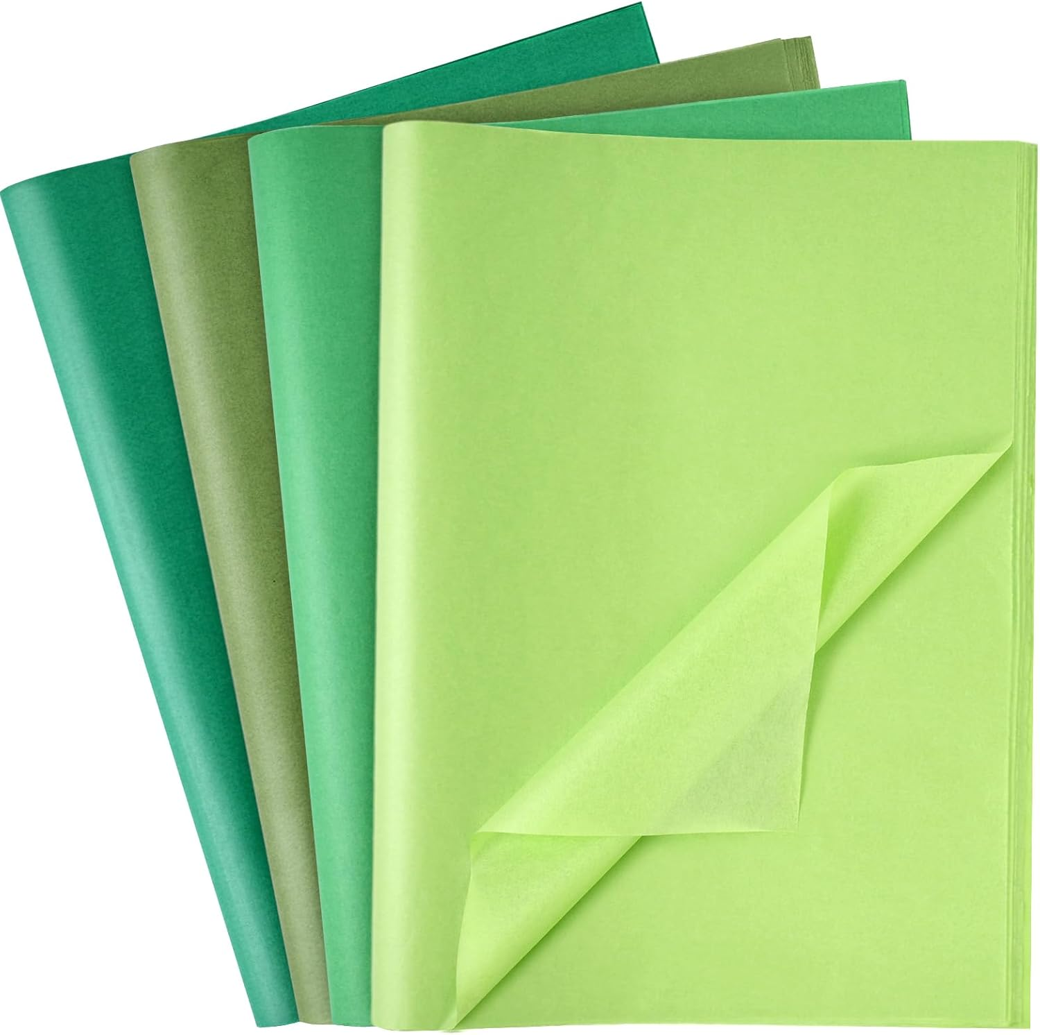 Koogel Green Tissue Paper - 112 Sheets, 20X14 Inch, Bulk Gift Wrapping & Craft Paper for DIY Crafts & Gift Bags