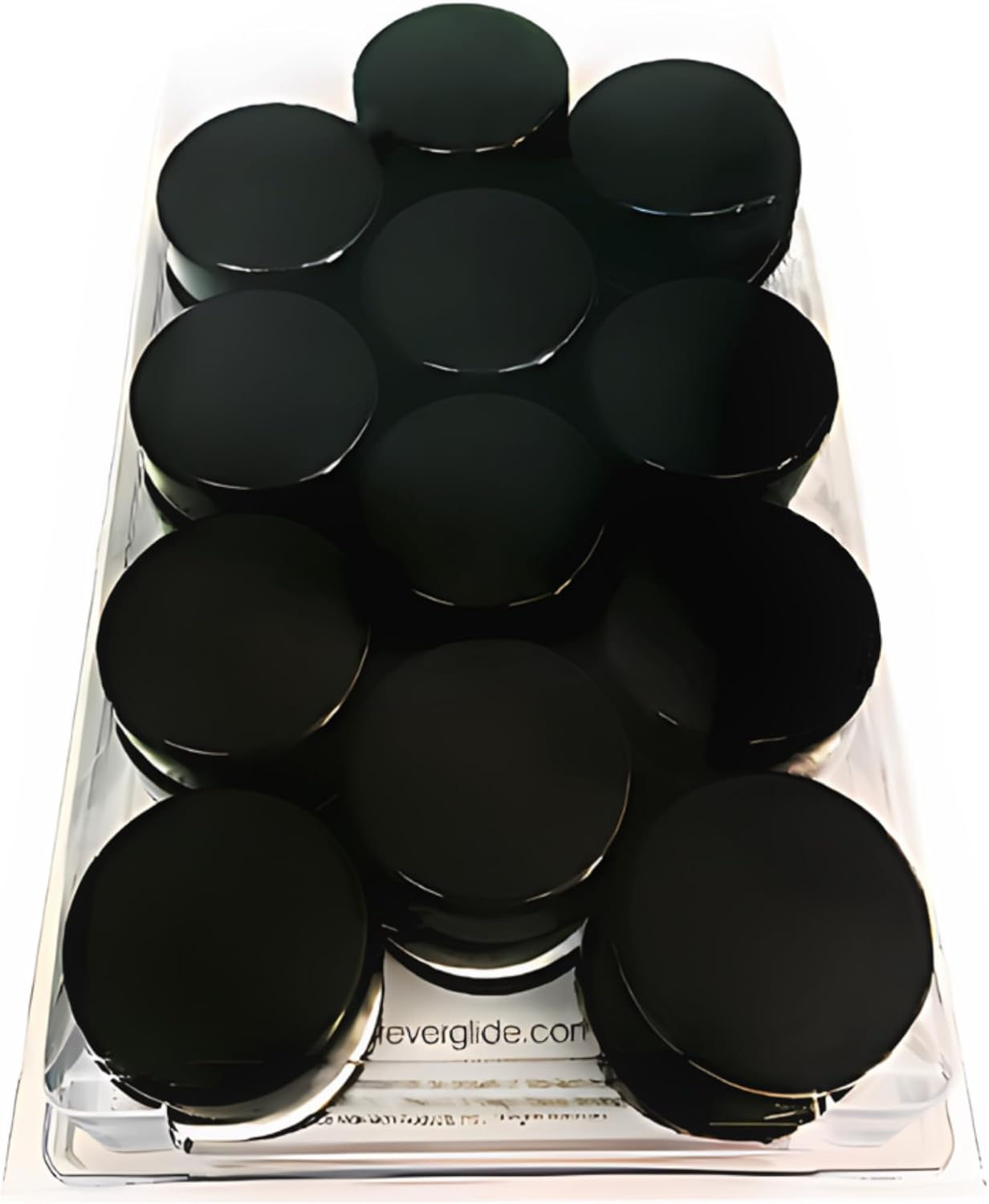 Forever Glides Wrought Iron Patio Furniture Feet Cap Glides and Outdoor Table and Chair Leg Floor Protector Pads - 1.5 Inch - 24-Pack - Black