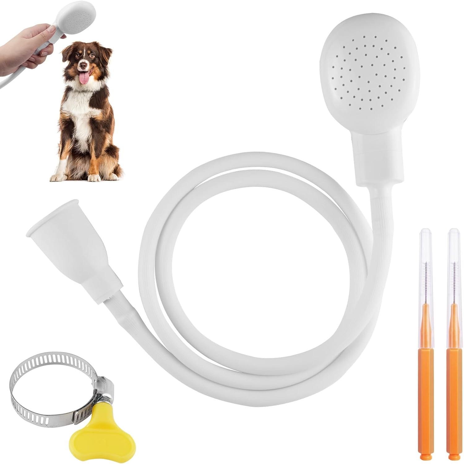 Sink Sprayer Rubber Hose,Dog Shower Attachment Sink Hose for  Dog,Pets,Bathing Ba