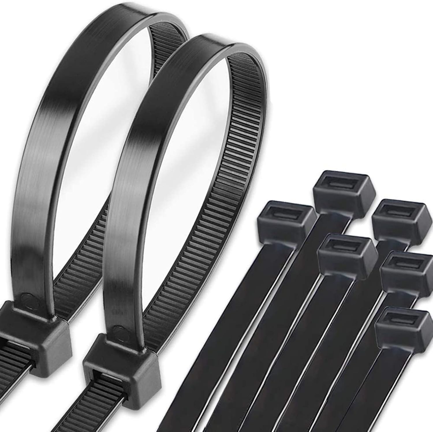 Long Zip Ties Heavy Duty 30 Inch, Large Cable Ties with 200 Lbs Tensile Strength, Big Plastic Wire Ties, Black Extra Long Tie Wraps,Industrial Sturdy Large Cable Wire Ties 28 Pack, by