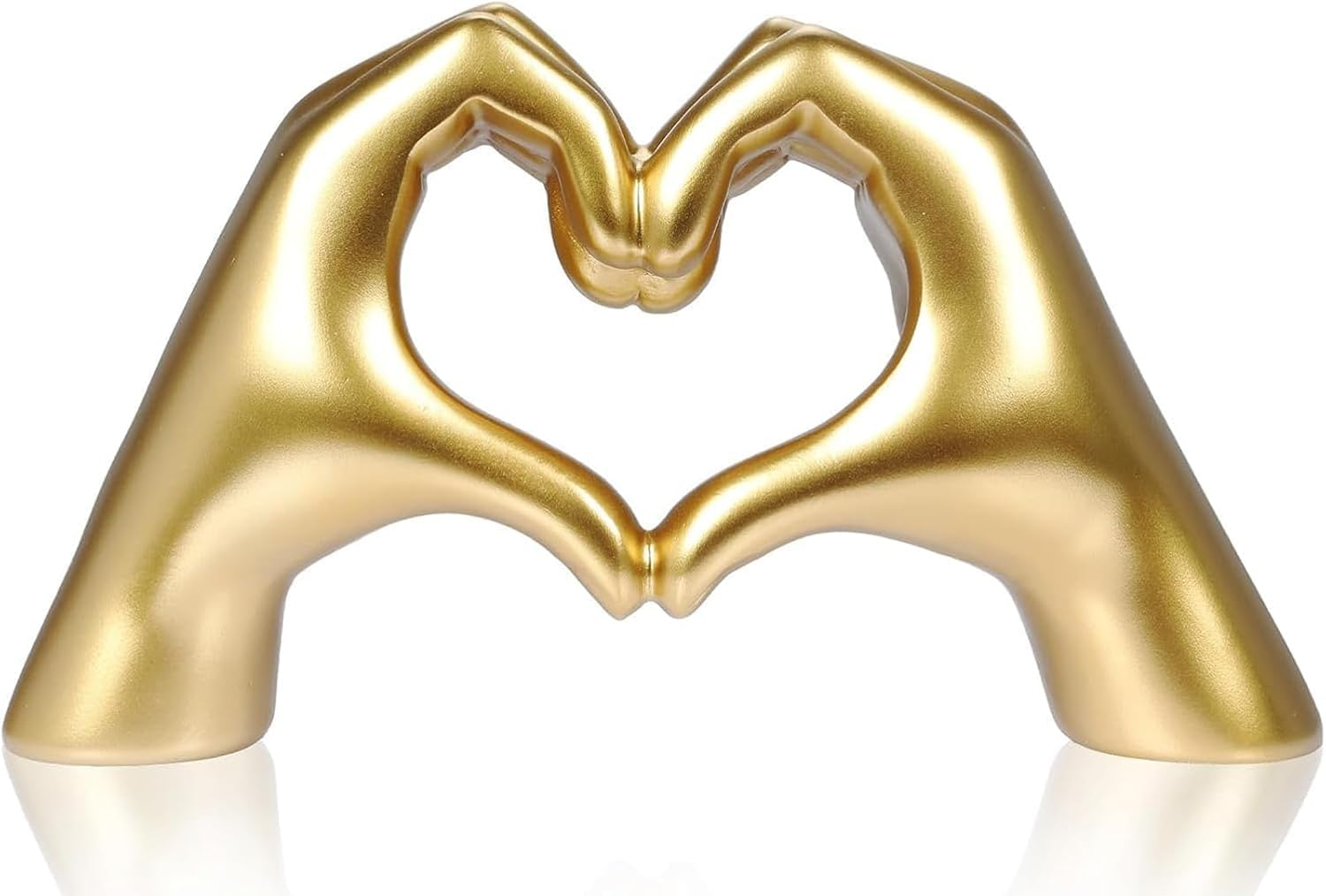 Gold Heart Hands Sculpture Room Decor