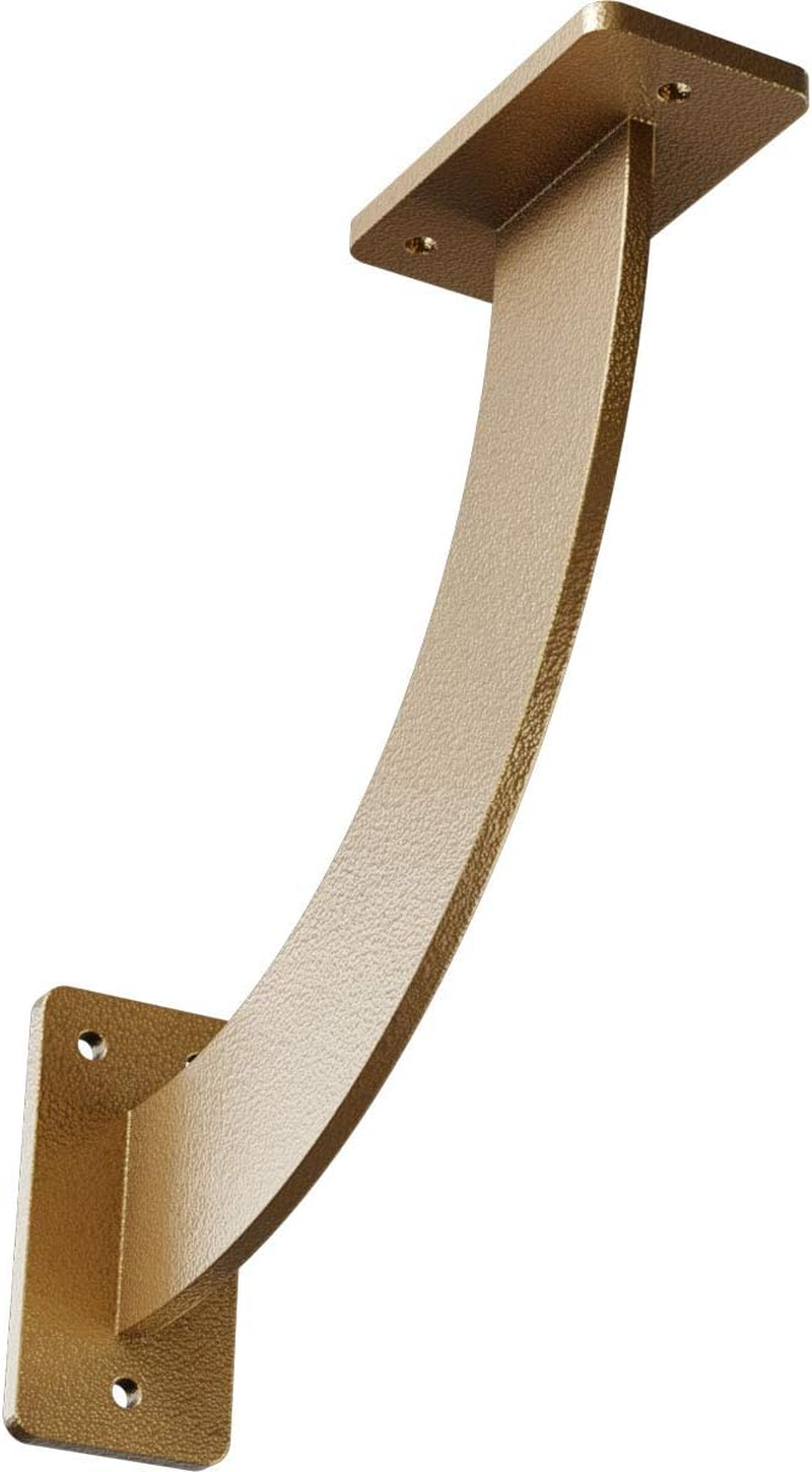Ekena Millwork BKTM02X09X09BRHGO 2 Inch W X 9 Inch D X 9 Inch H Bradford Steel Bracket, Hammered Gold