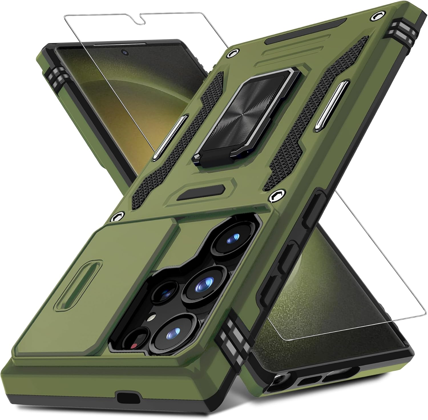 Case for Samsung Galaxy S25 Ultra with Slide Camera Cover+Screen Protector (1 Pa