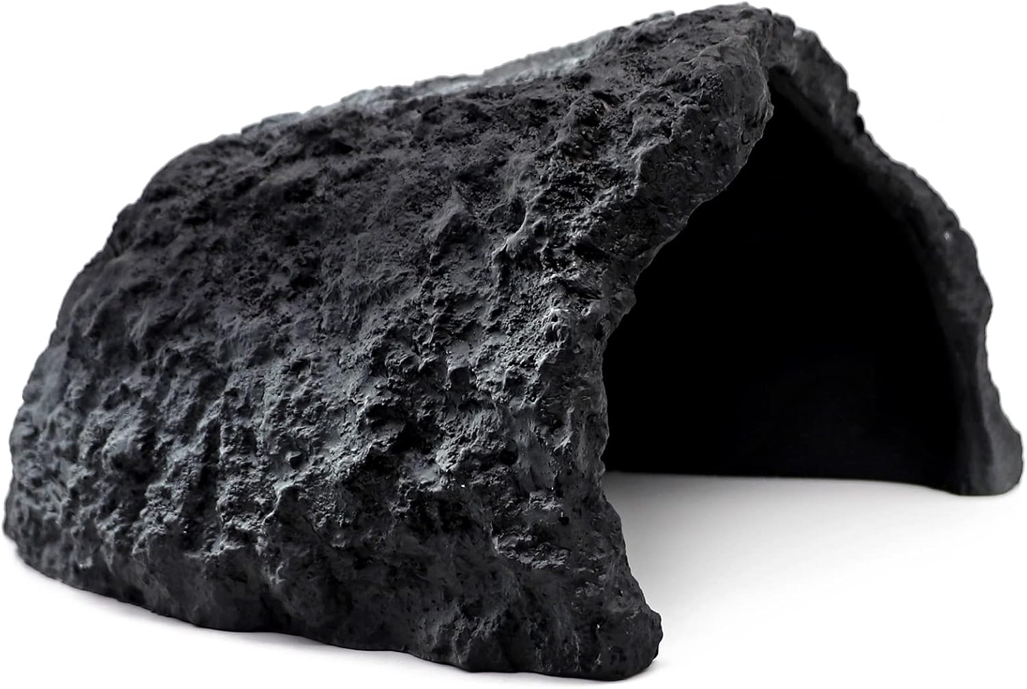 NOMAL Reptile Rock Hide Cave Large Reptile Habitat Turtle Hideouts Cave for Lizards Bearded Dragon Leopard Gecko Snake Amphibians Fish, Black (Ns-01)