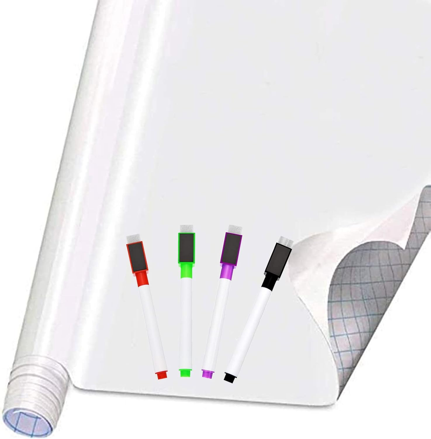Self Adhesive White Board Paper - Dry Erase Wall Stickers Roll 17.7